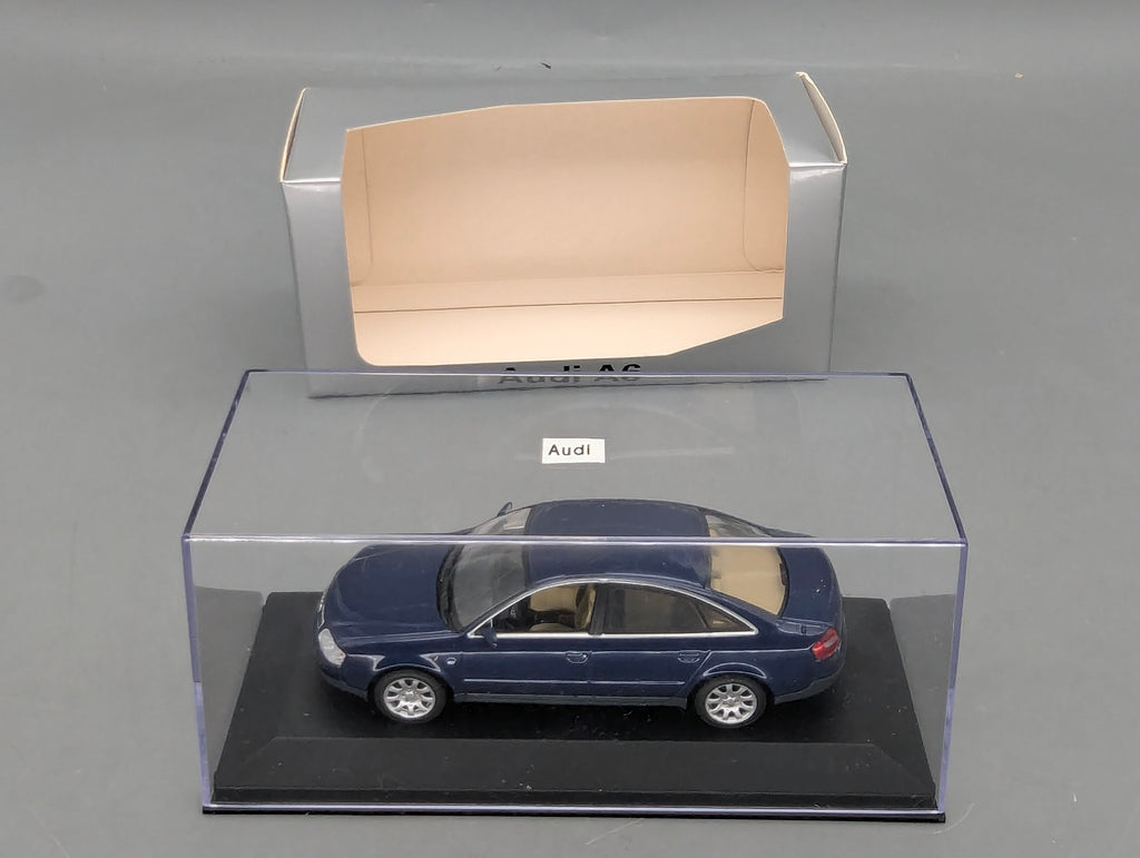 Modellautos 1:43 Minichamps Audi A6 Blau Metallic mit Dealer OVP