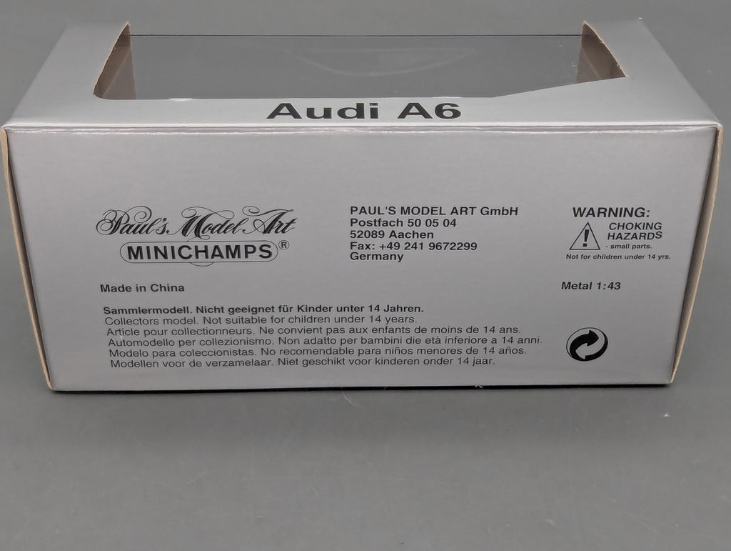 Modellautos 1:43 Minichamps Audi A6 Blau Metallic mit Dealer OVP