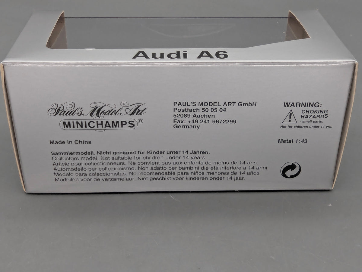 Modellautos 1:43 Minichamps Audi A6 Blau Metallic mit Dealer OVP