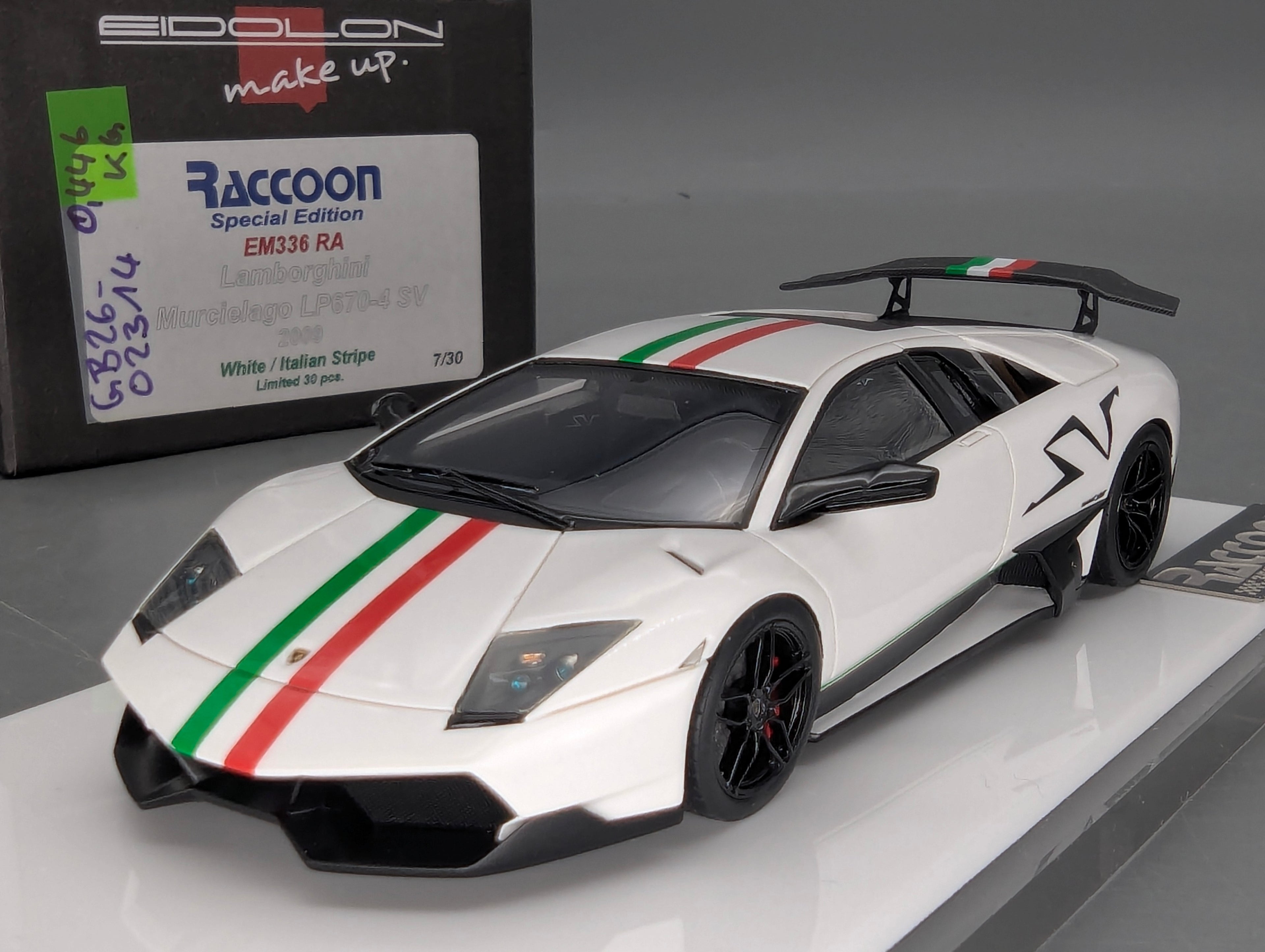 Eidolon Make Up Raccoon Exclusive 1:43 Lamborghini Murcielago LP670-4 SV 2009 07/30 mit OVP