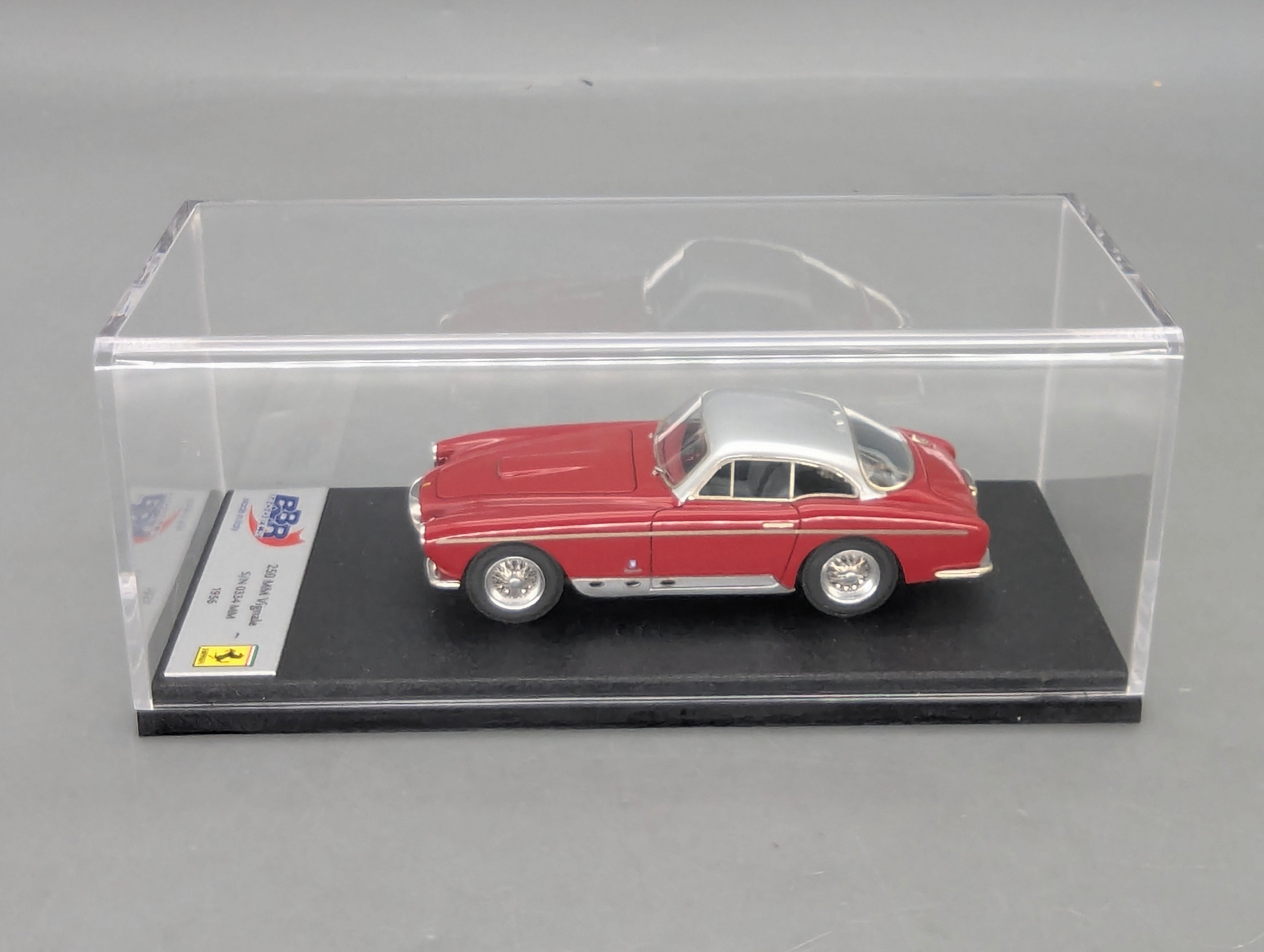Modellautos 1:43 BBR Ferrari 250 MM Vignale 1956 Burgundy Red / Silver S/N 0334 MM mit OVP