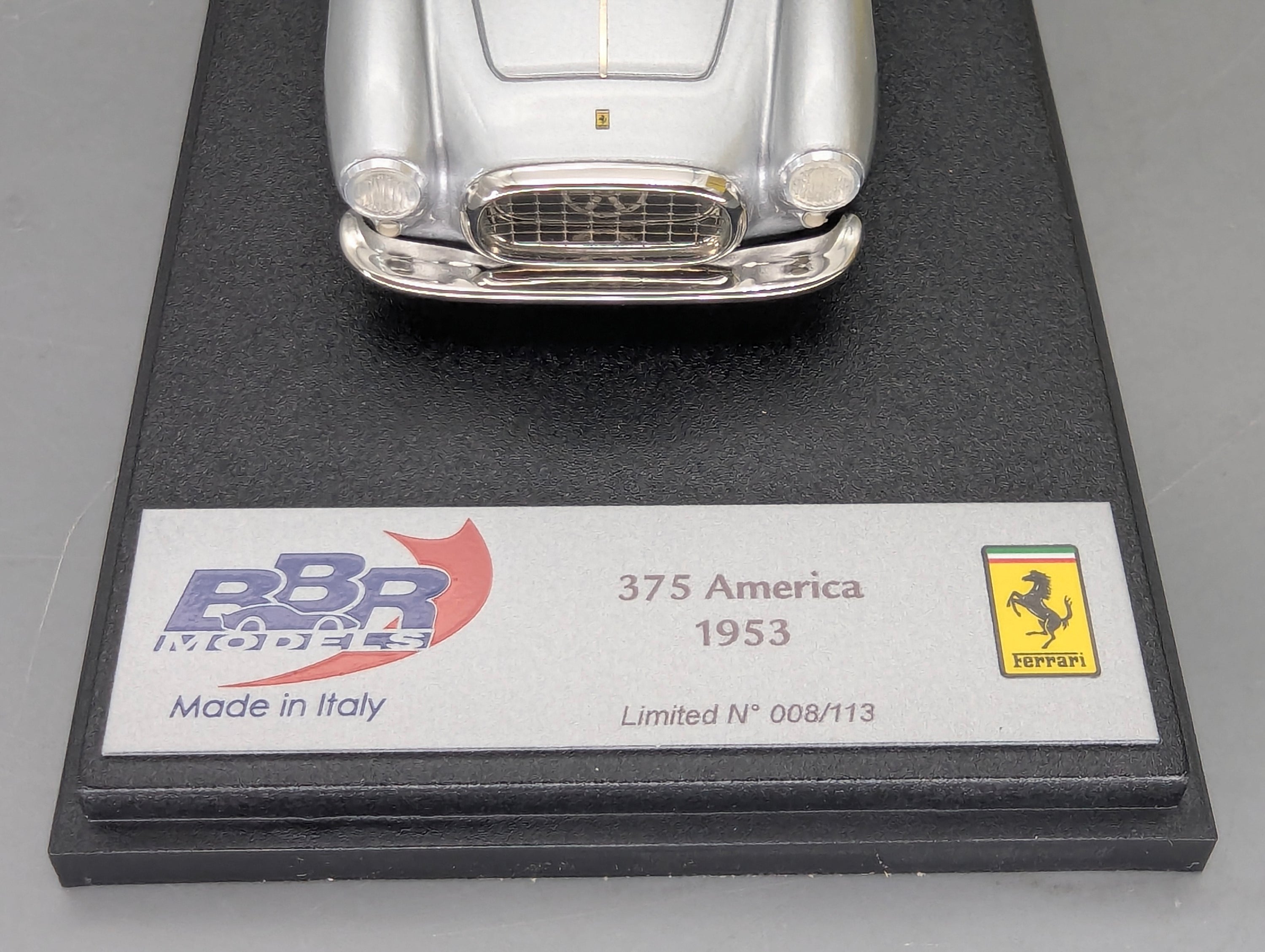 Modellautos 1:43 BBR Ferrari 375 America 1953 Silver / White 008/113 mit OVP