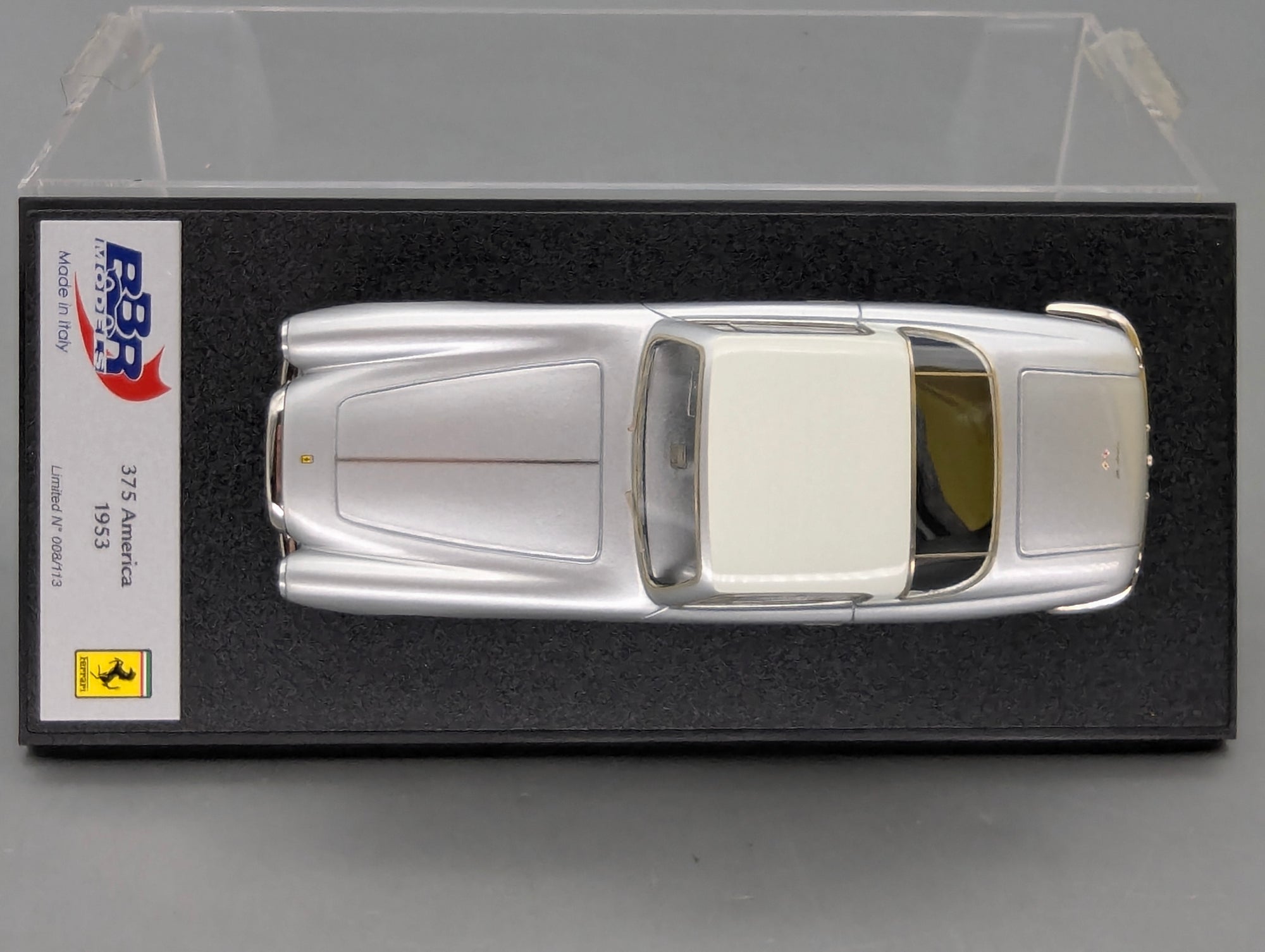 Modellautos 1:43 BBR Ferrari 375 America 1953 Silver / White 008/113 mit OVP