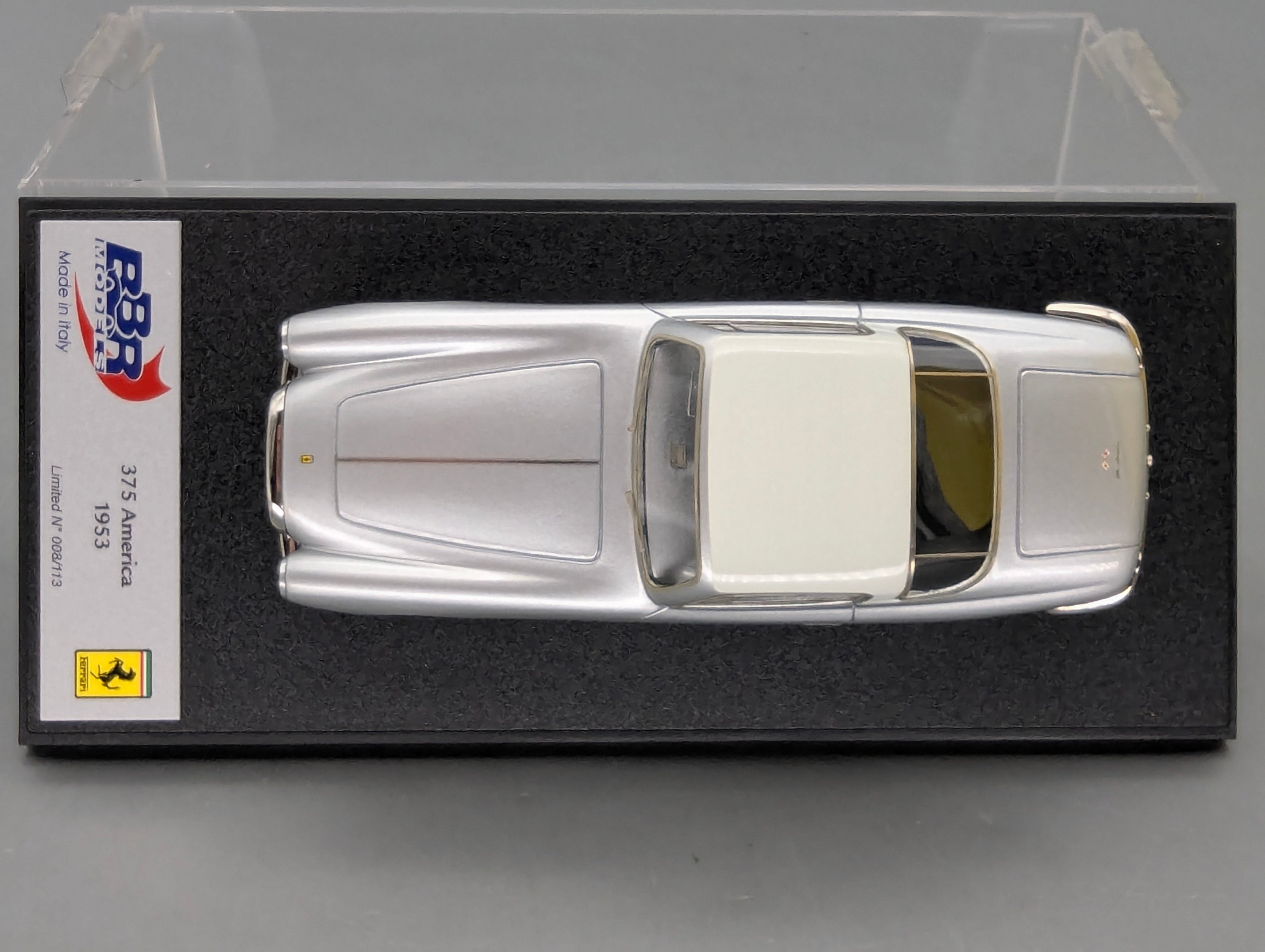 Modellautos 1:43 BBR Ferrari 375 America 1953 Silver / White 008/113 mit OVP