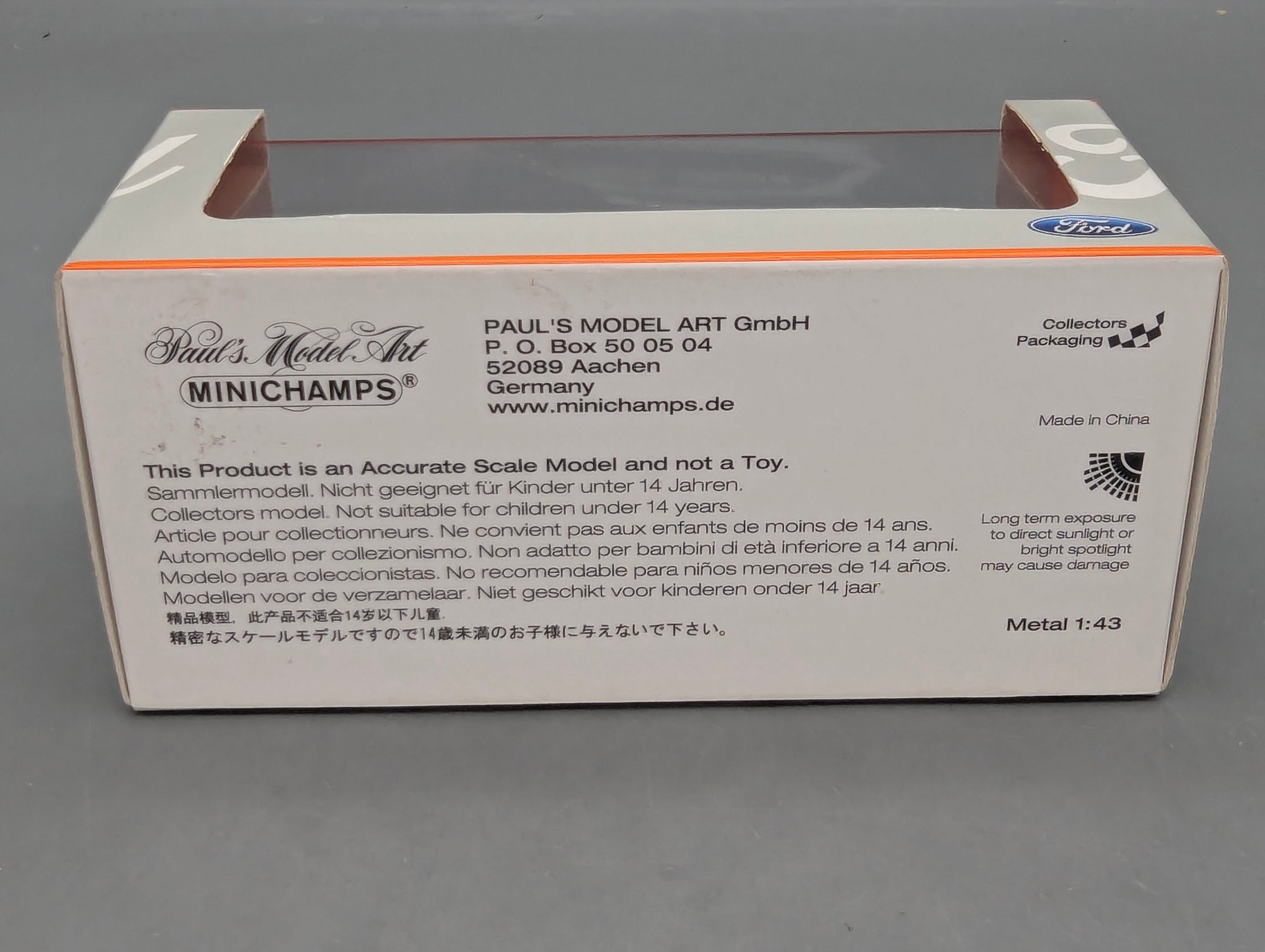 Model Cars 1:43 Minichamps Mercedes Benz SL65 AMG Black Series Silver with original packaging