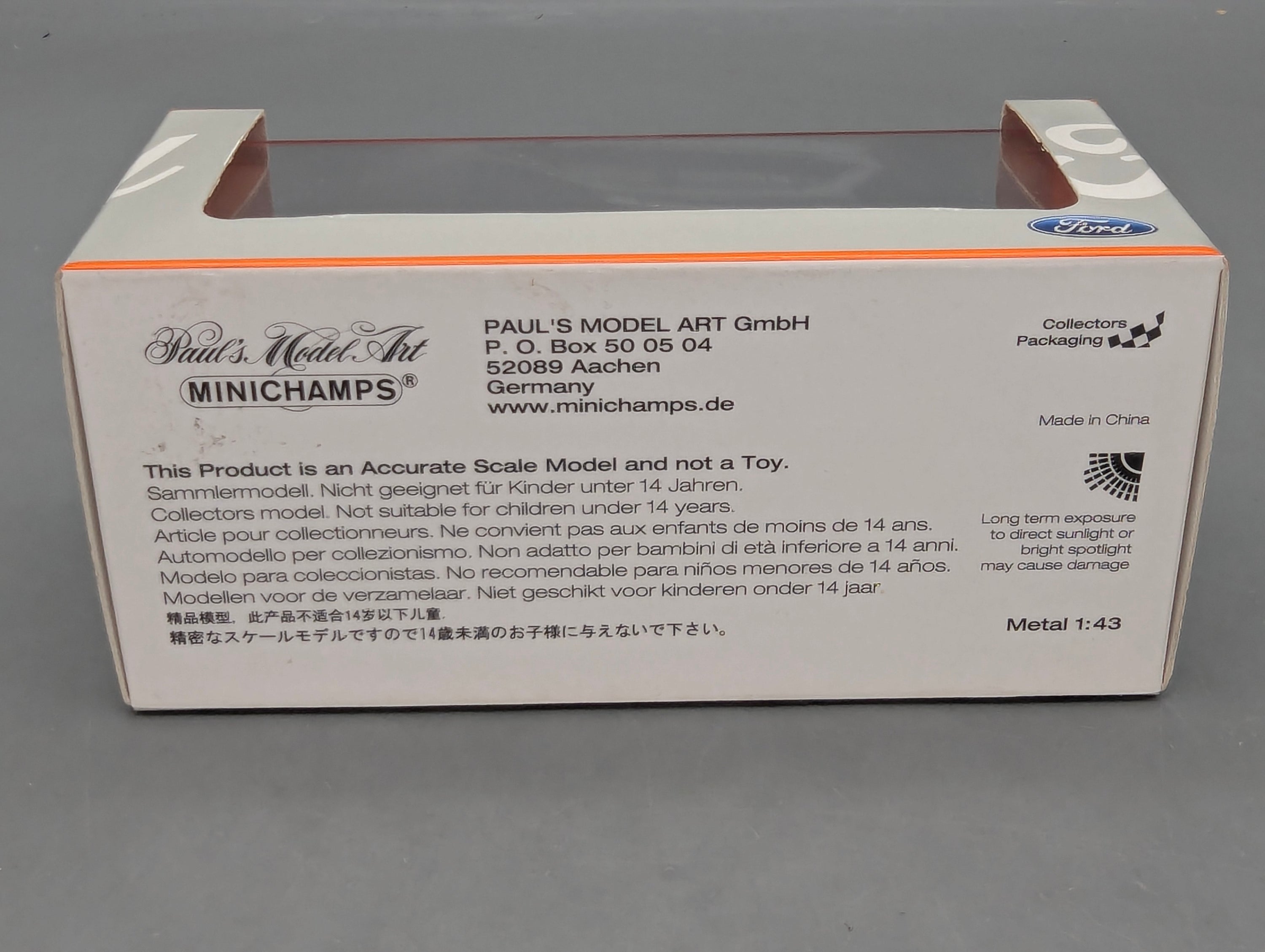 Model Cars 1:43 Minichamps Mercedes Benz SL65 AMG Black Series Silver with original packaging