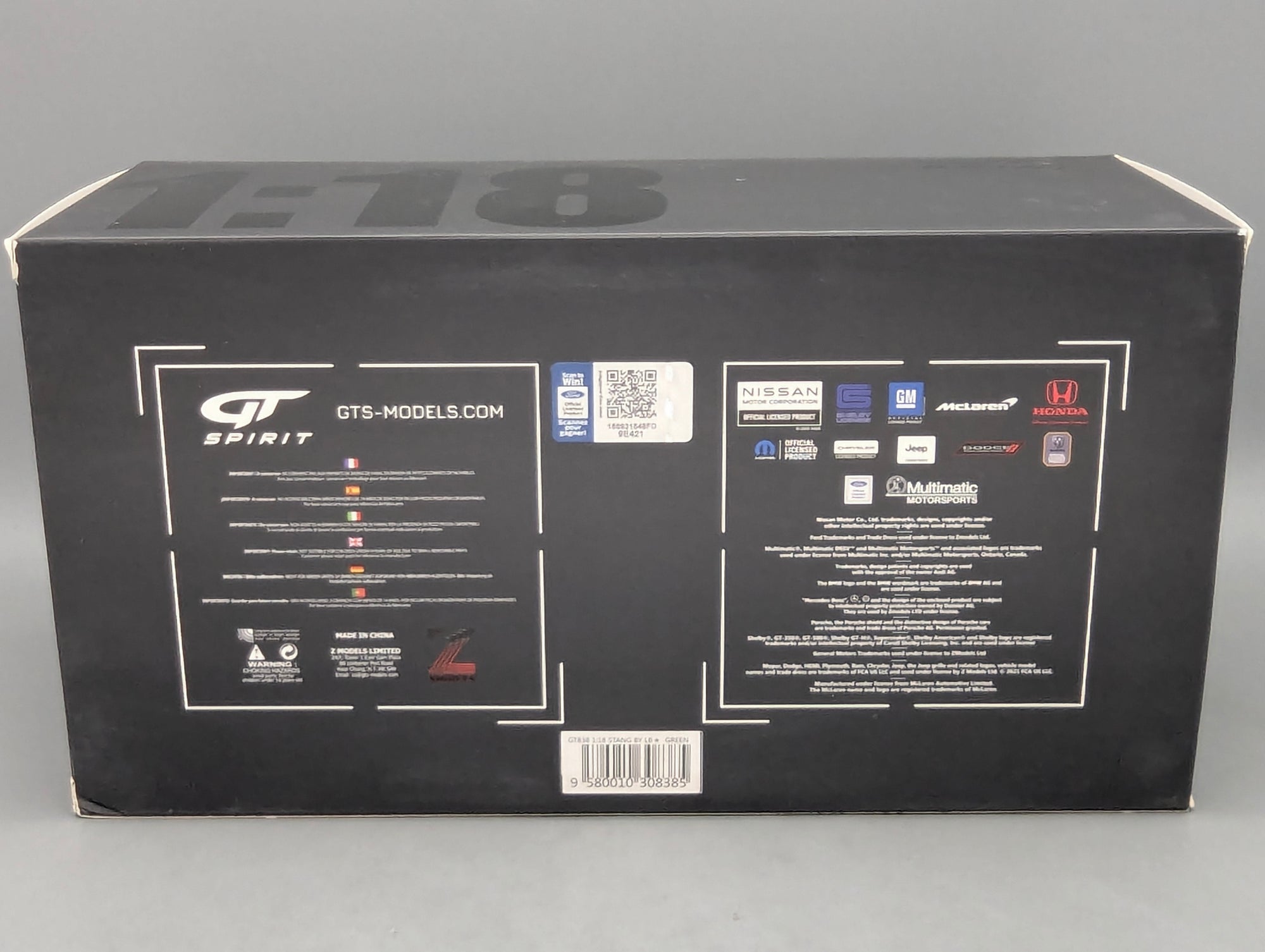Model Cars 1:43 Minichamps Mercedes Benz SL65 AMG Black Series Silver with original packaging