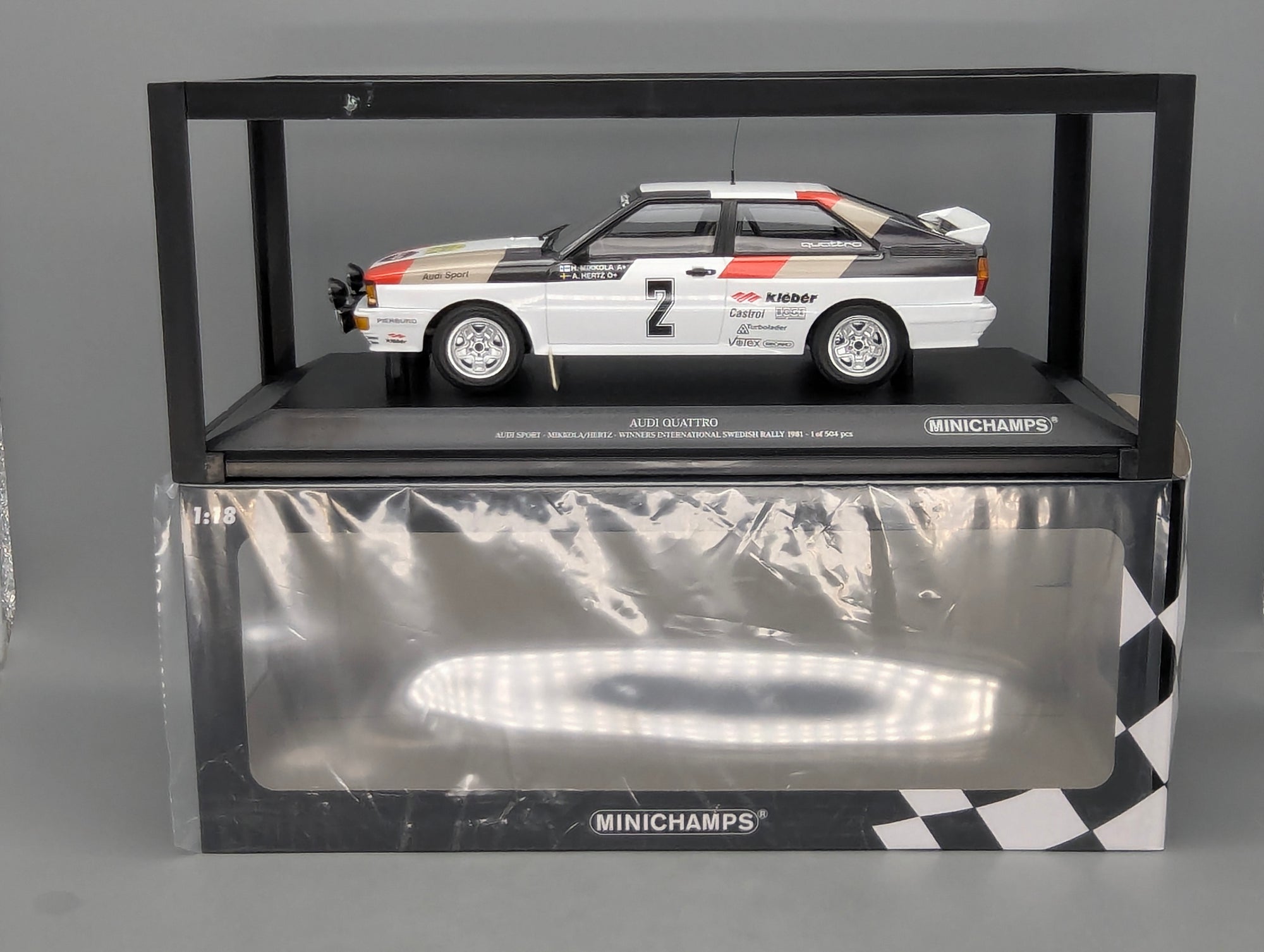 Model Cars 1:43 Minichamps Mercedes Benz SL65 AMG Black Series Silver with original packaging