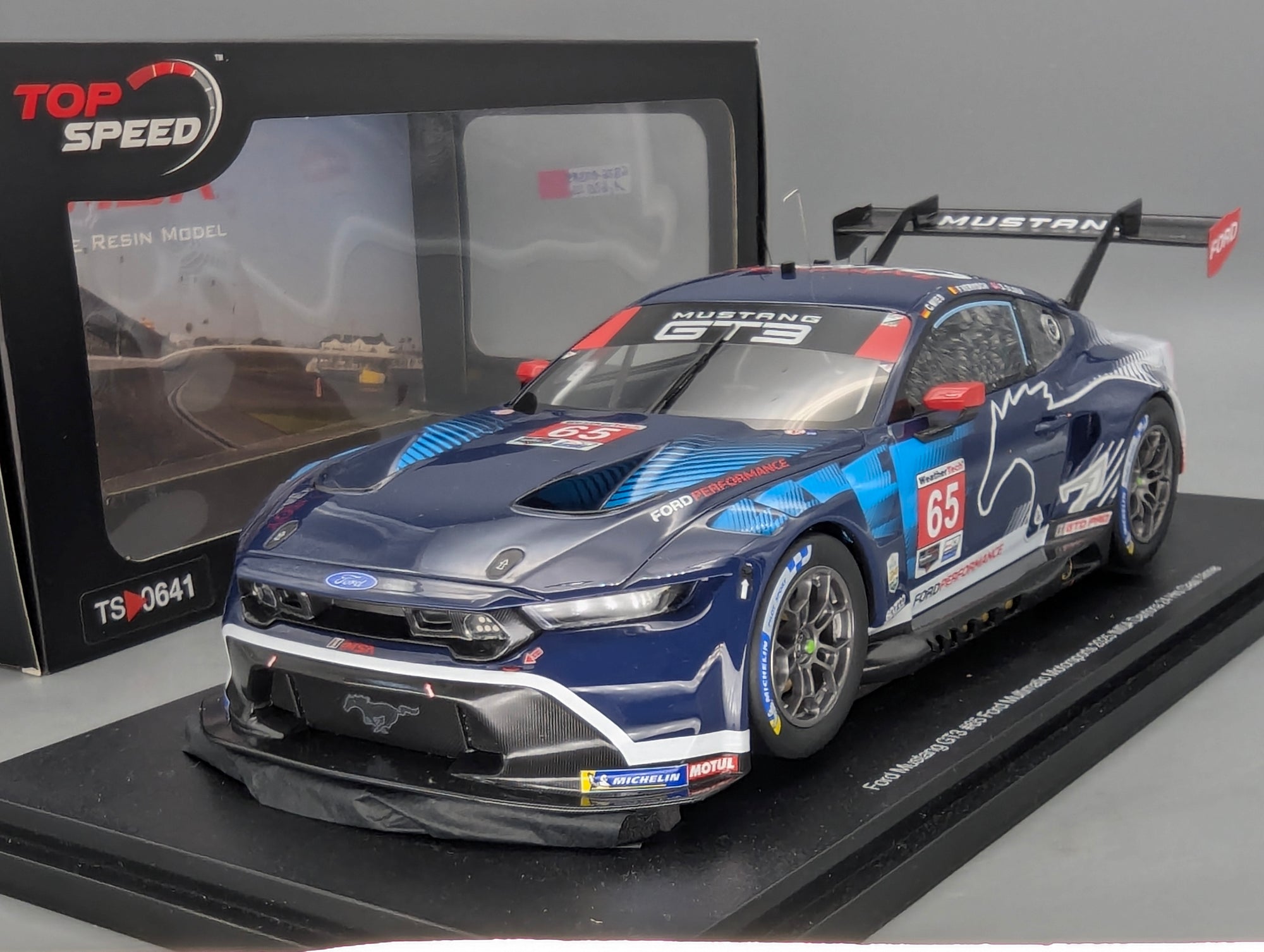 Modellautos 1:18 TSM Top Speed Ford Mustang GT3 2025 IMSA WINNER 24h Daytona #65 OVP