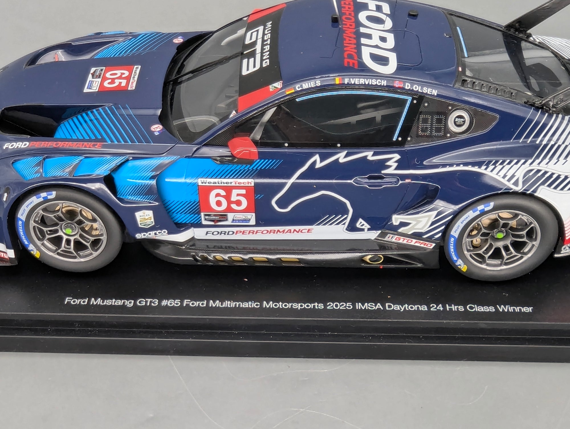 Modellautos 1:18 TSM Top Speed Ford Mustang GT3 2025 IMSA WINNER 24h Daytona #65 OVP