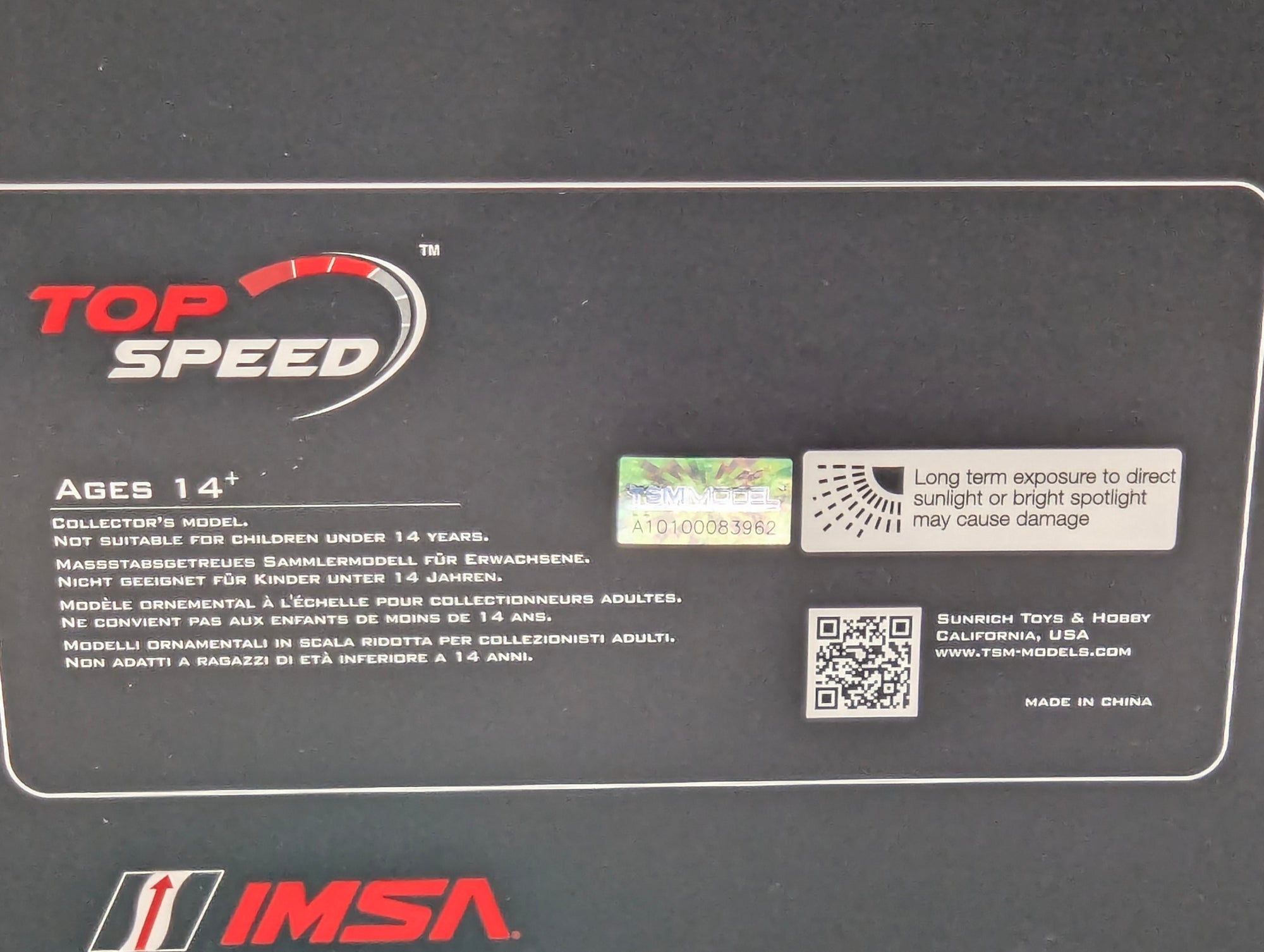 Modellautos 1:18 TSM Top Speed Ford Mustang GT3 2025 IMSA WINNER 24h Daytona #65 OVP