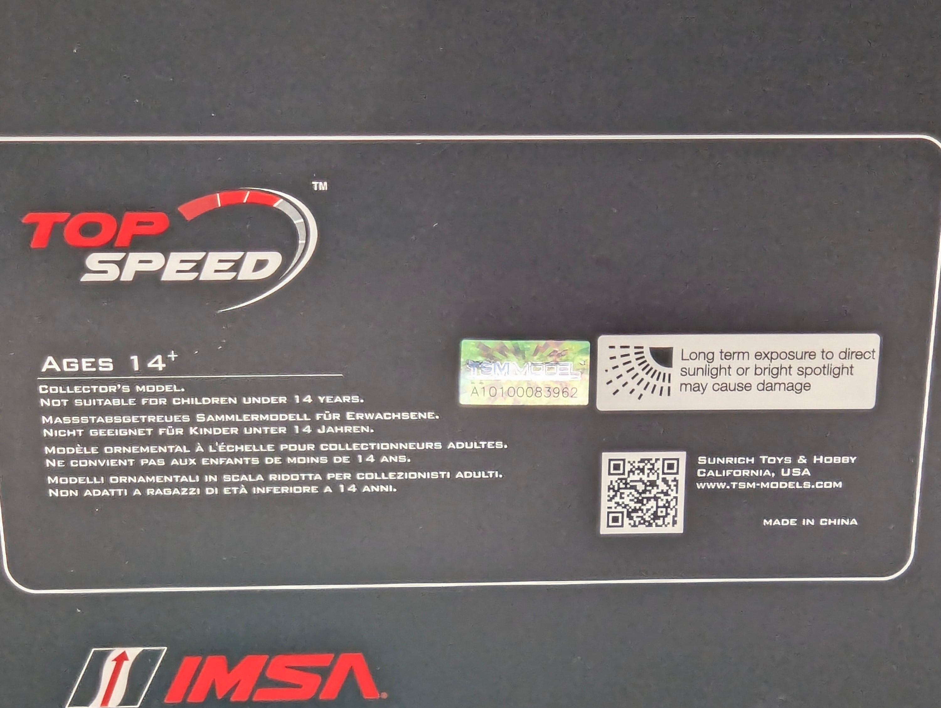 Modellautos 1:18 TSM Top Speed Ford Mustang GT3 2025 IMSA WINNER 24h Daytona #65 OVP