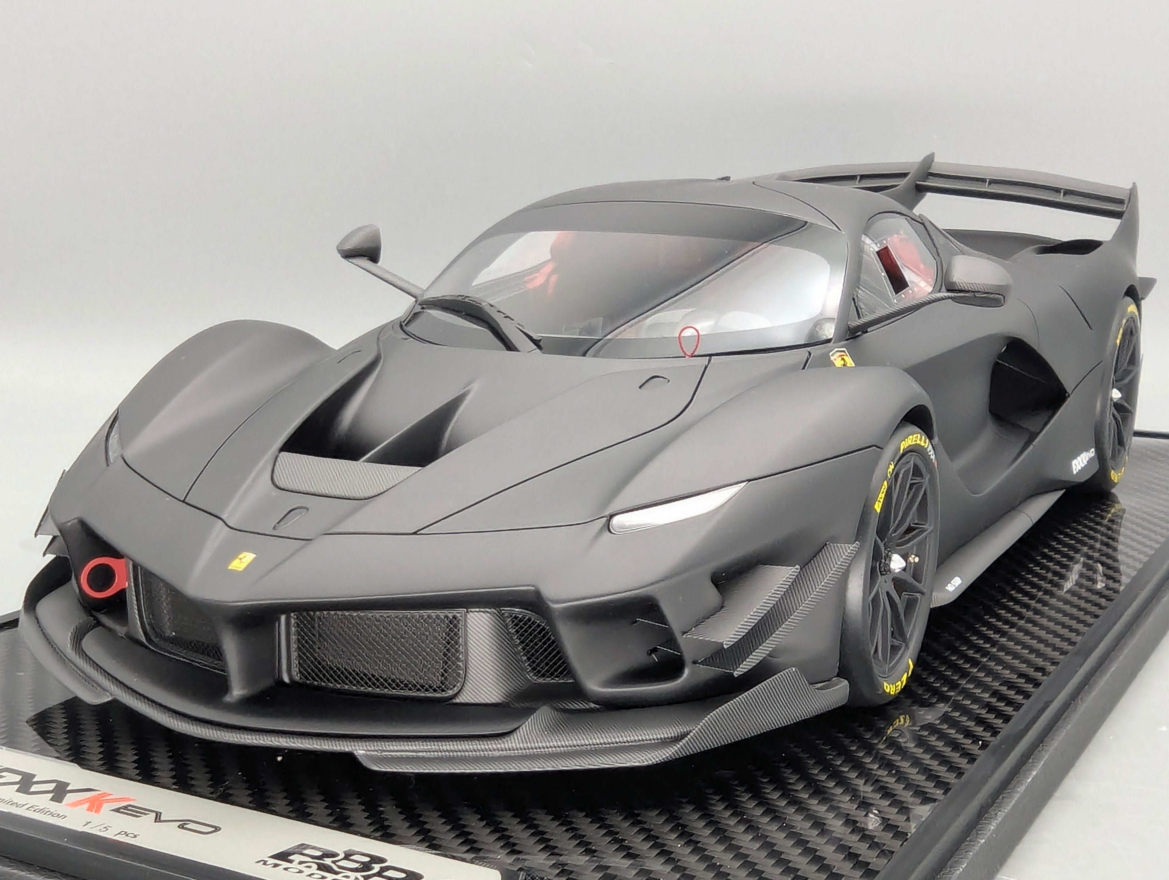 Modellautos 1:12 BBR Ferrari FXX-K EVO Ltd 01/05 Matt Black Matt Wheels OVP