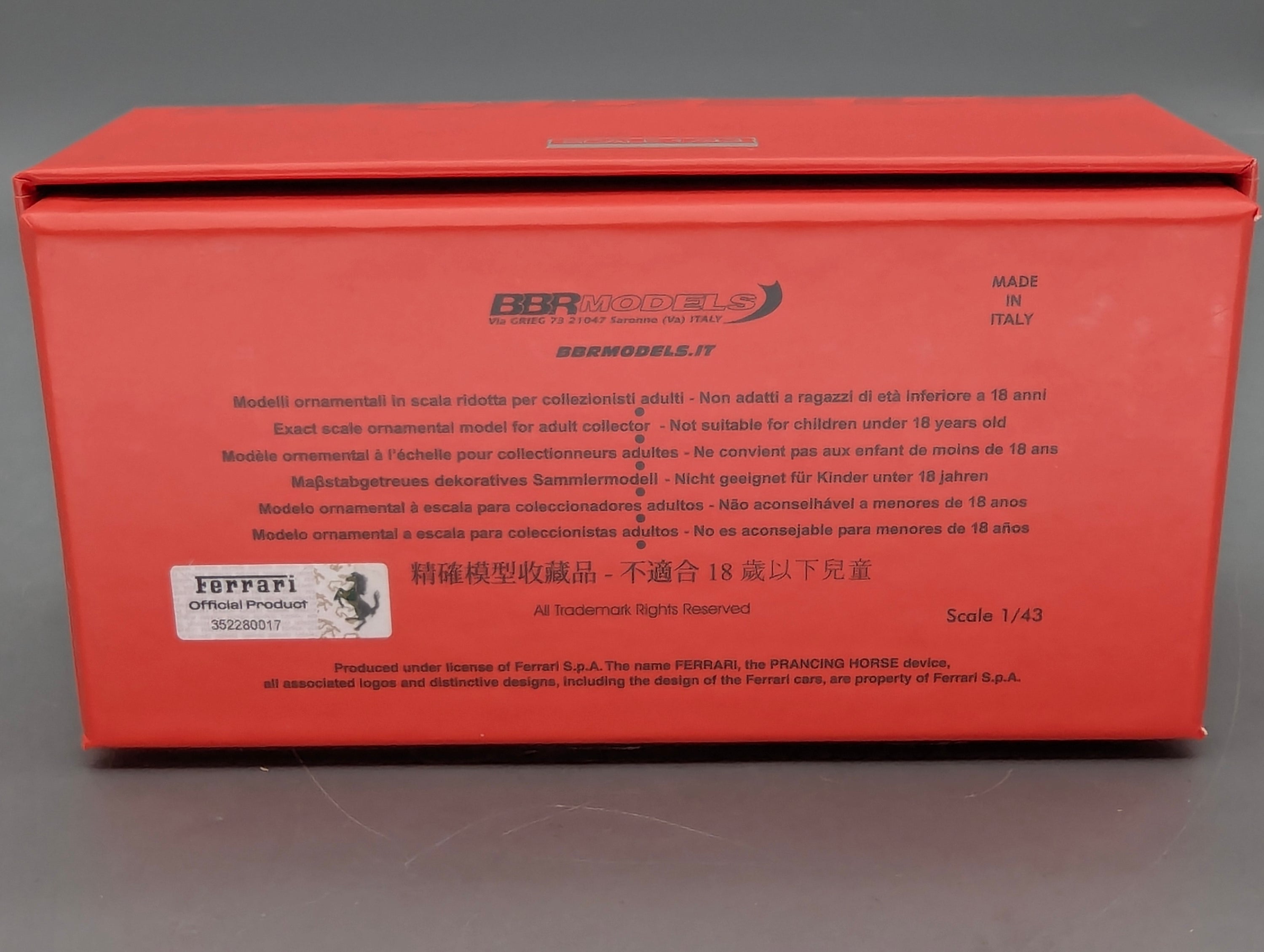 Model Cars 1:43 Spark S9609 Lamborghini Huracan GT3 EVO FIA Vallelunga 2019 #58 OVP