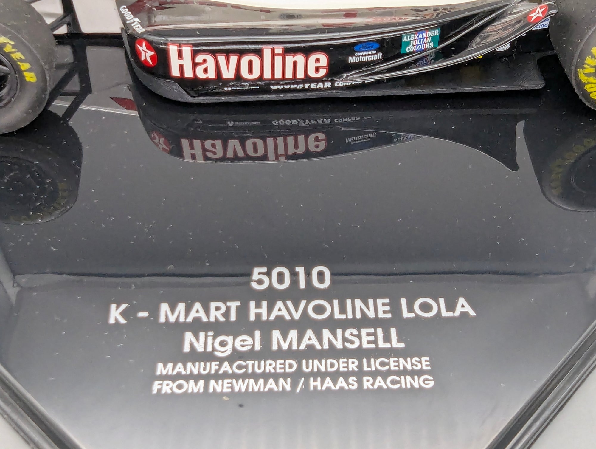 Modellautos 1:24 Onyx 5010 K-Mart Havoline Lola #5 Nigel Mansell mit Vitrine