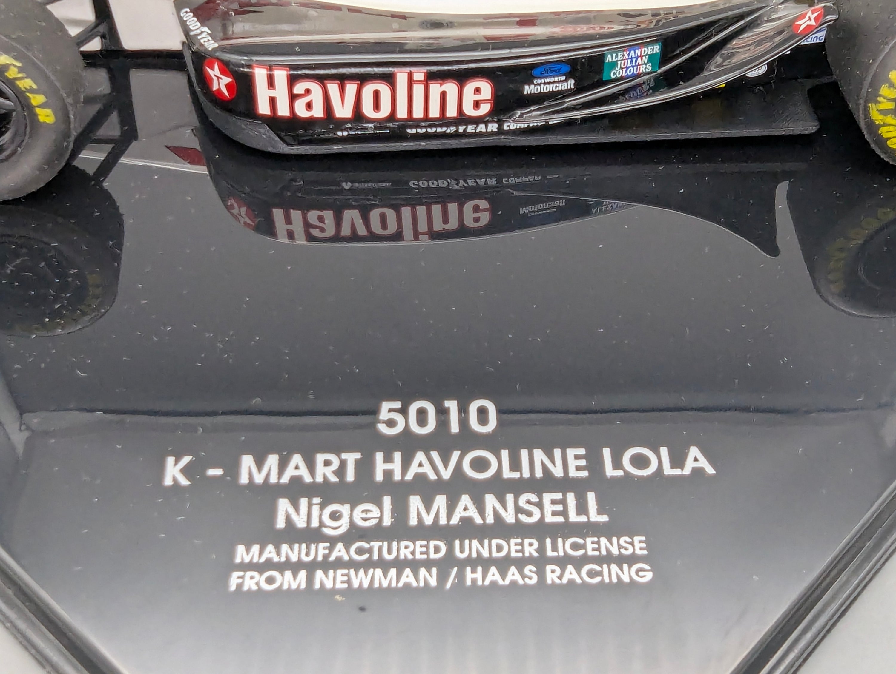 Modellautos 1:24 Onyx 5010 K-Mart Havoline Lola #5 Nigel Mansell mit Vitrine