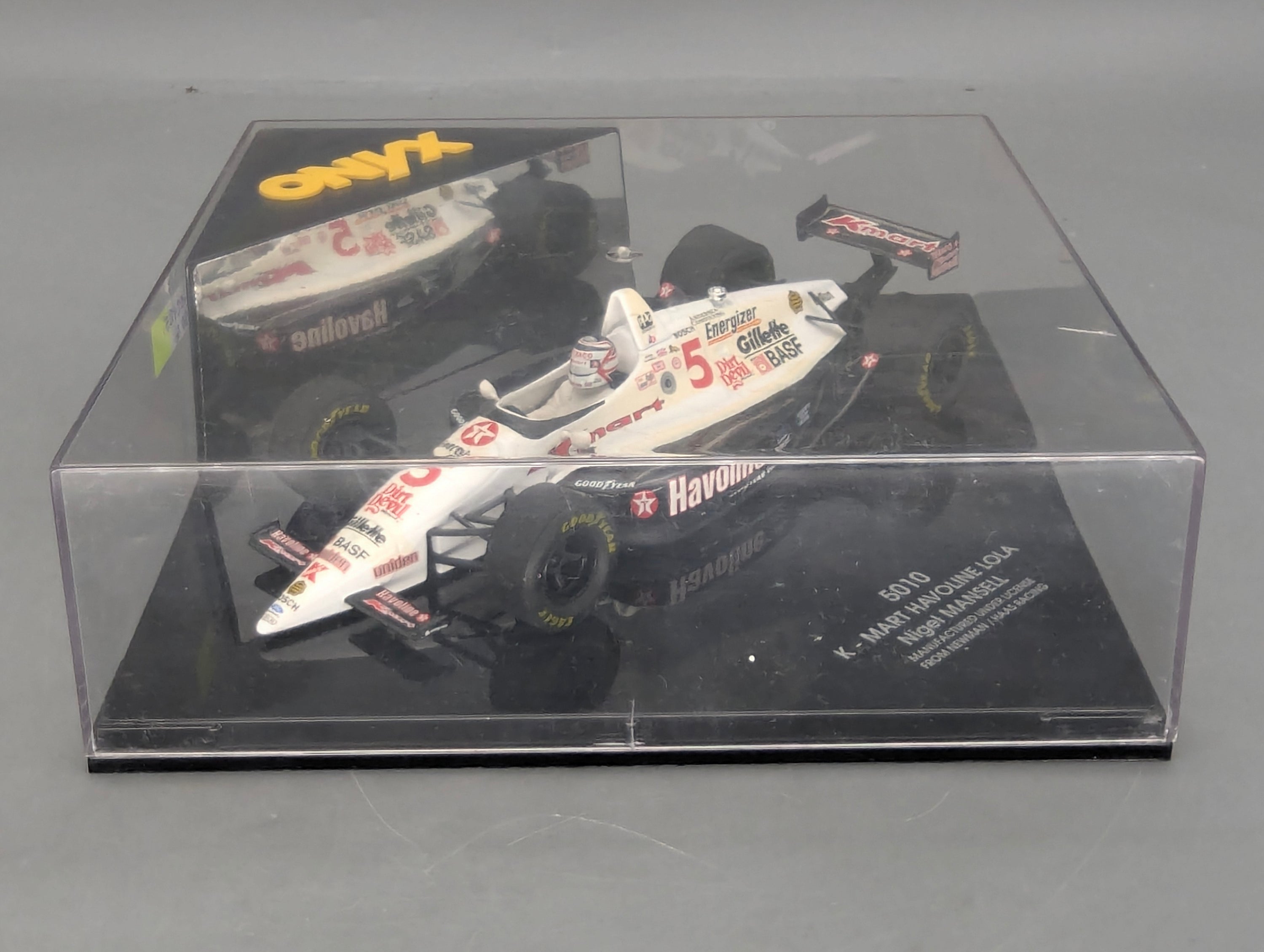 Modellautos 1:24 Onyx 5010 K-Mart Havoline Lola #5 Nigel Mansell mit Vitrine