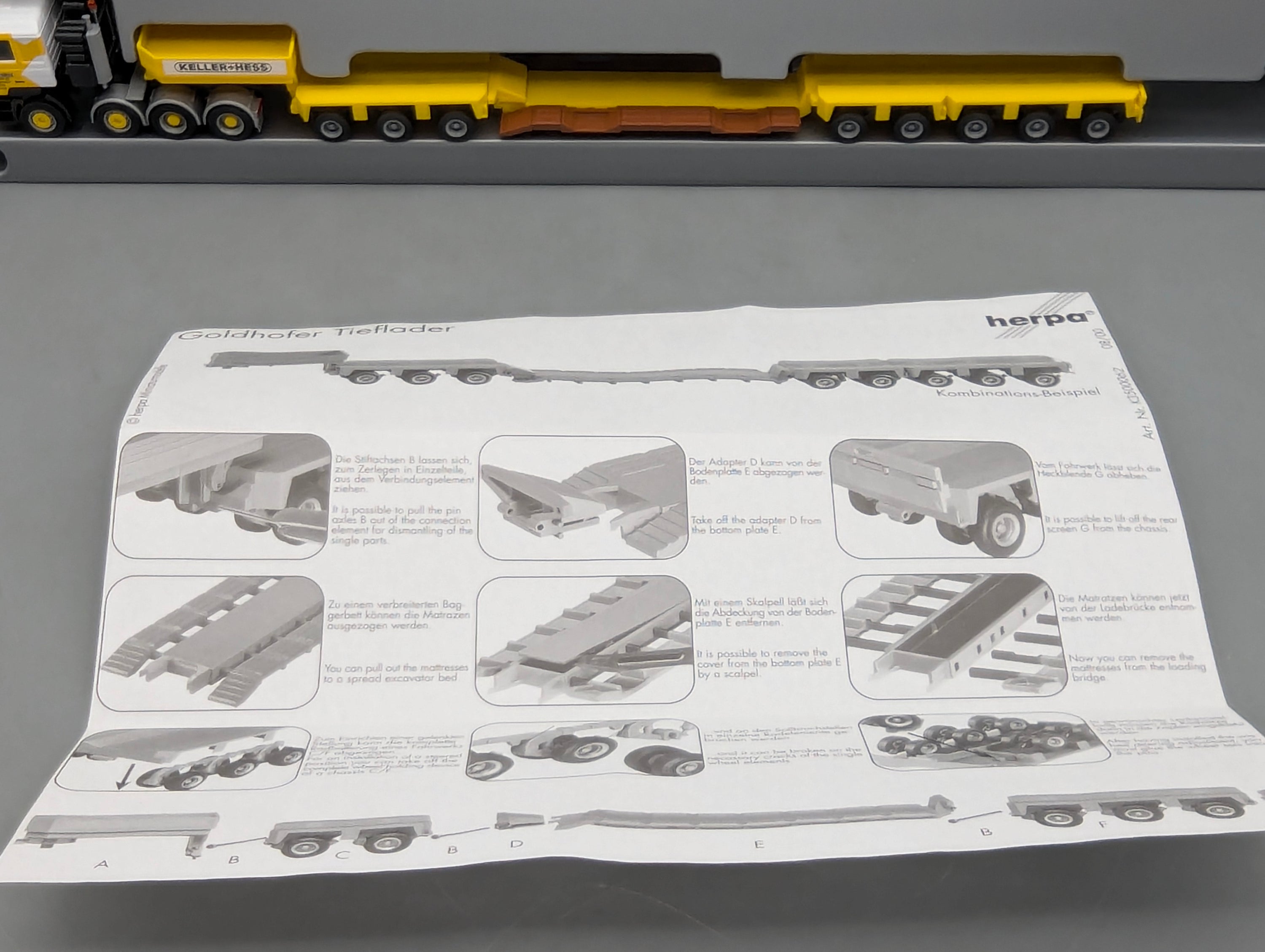LKW Modell H0 1:87 Herpa MAN E 2000 Sattelzug Keller + Hess mit OVP