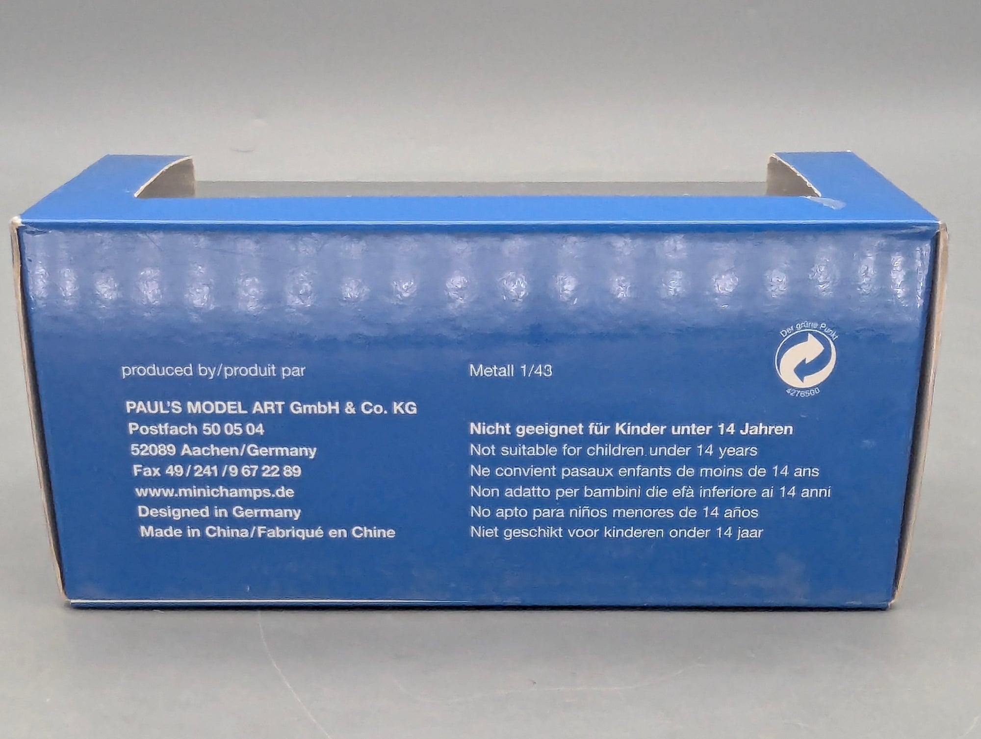 Model Cars 1:43 Minichamps Mercedes Benz SL65 AMG Black Series Silver with original packaging