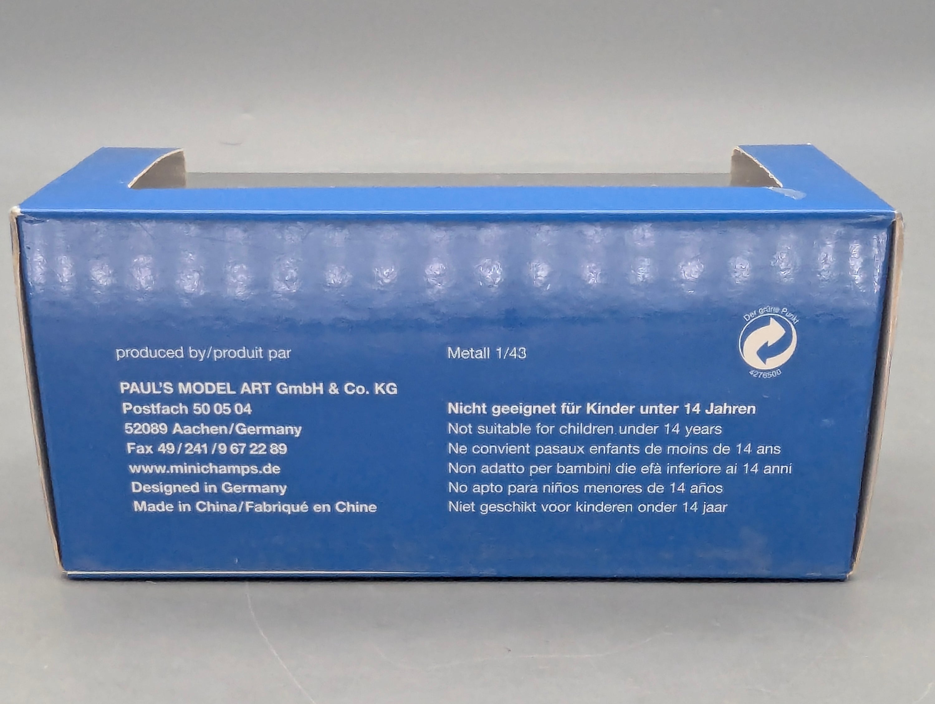Model Cars 1:43 Minichamps Mercedes Benz SL65 AMG Black Series Silver with original packaging