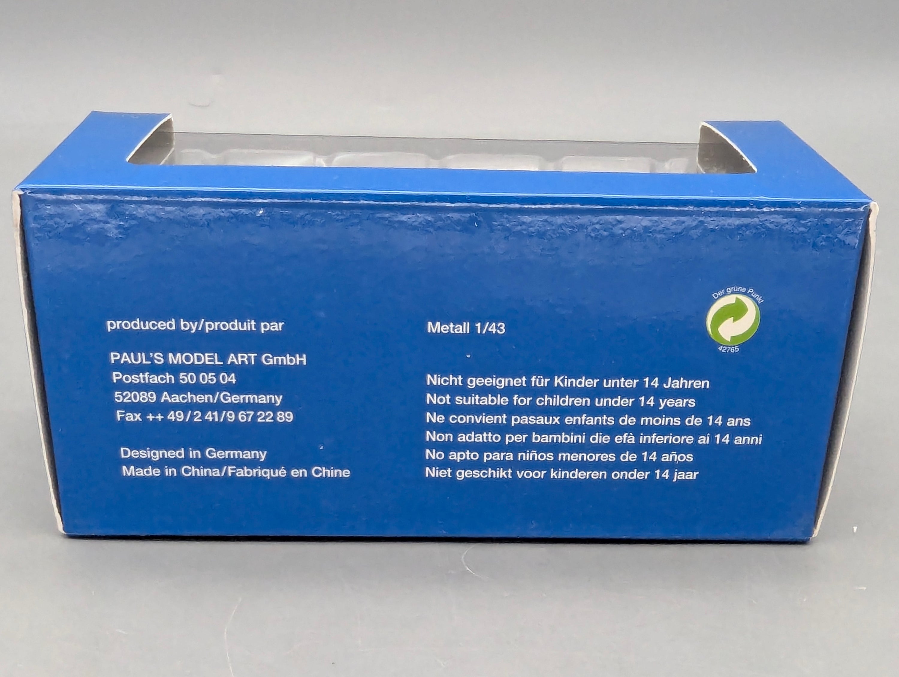 Model Cars 1:43 Minichamps Mercedes Benz SL65 AMG Black Series Silver with original packaging