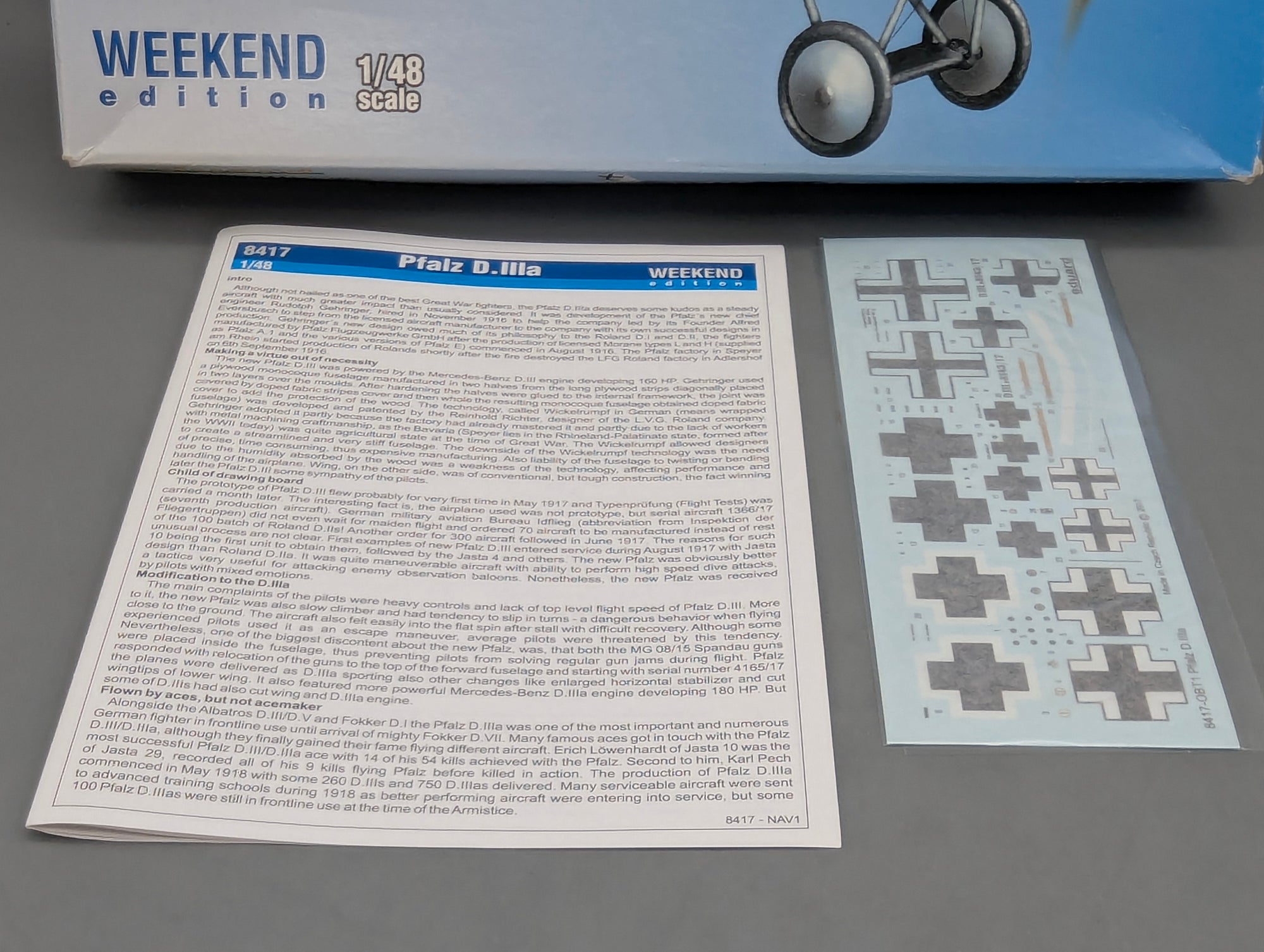 Flugzeug Modell Bausatz 1:48 Eduard 8417 Pfalz D.IIIa Weekend Edition mit OVP