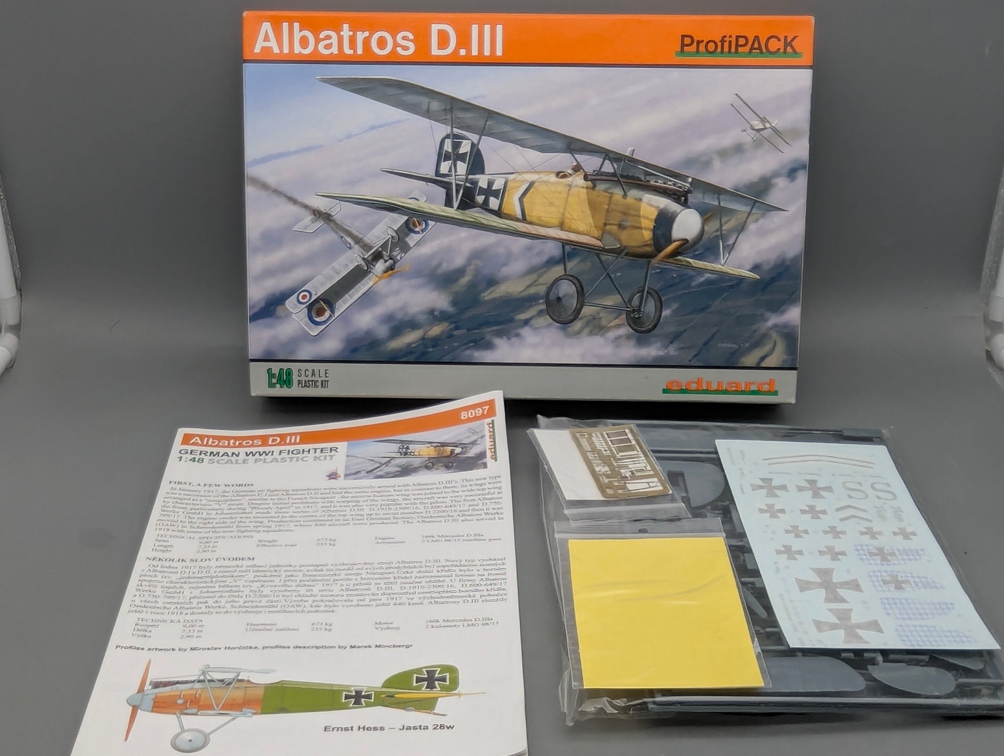Flugzeug Modell Bausatz 1:48 Eduard 8097 Albatros D.III Profi Pack mit OVP