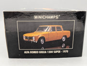Modellautos 1:18 Minichamps Alfa Romeo Giulia 1300 Super 1970 Ochre Ocker mit OVP