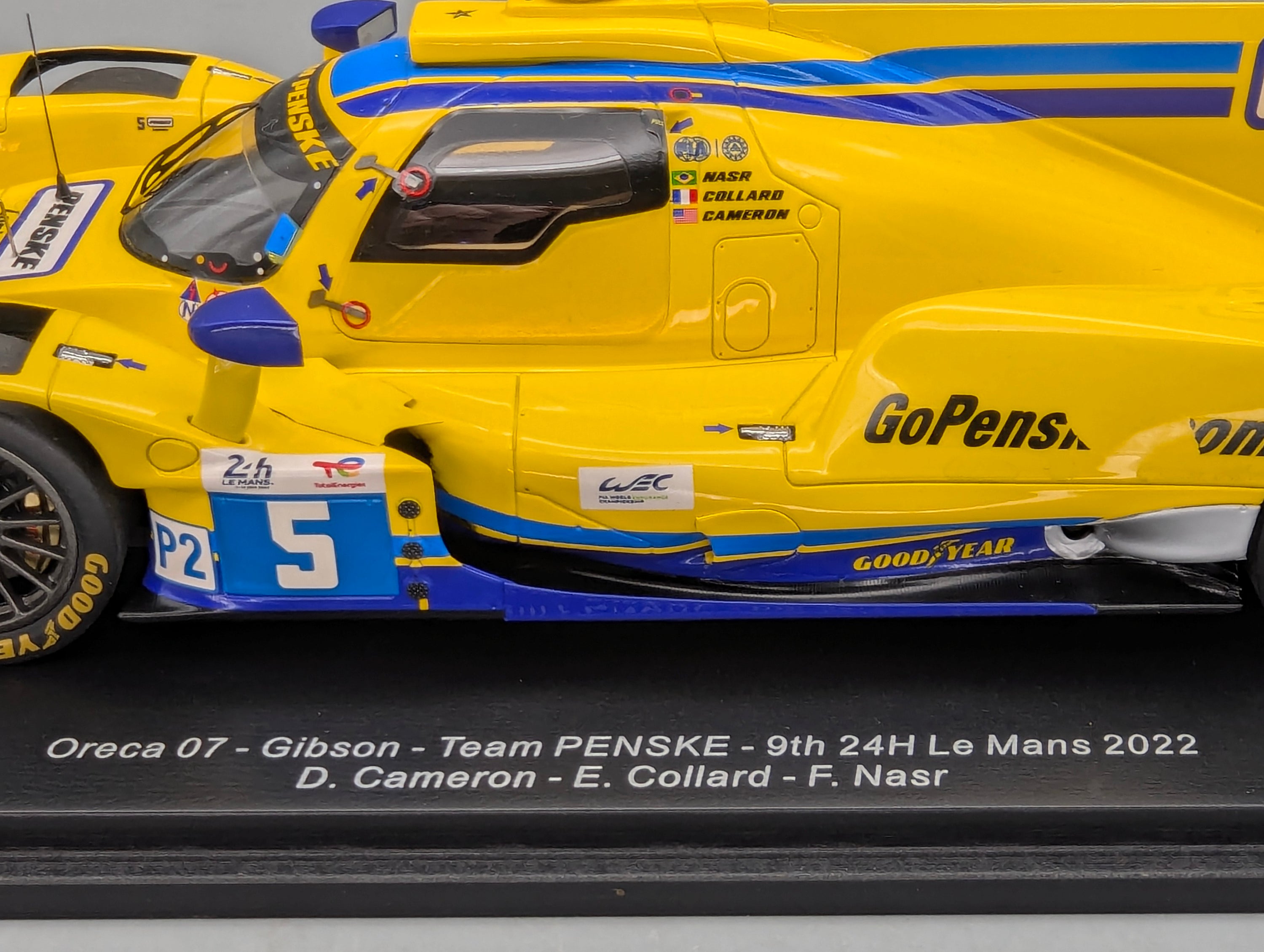 Modellautos 1:18 Spark 18S805 Oreca 07 - Gibson Team Penske 24h Le Mans 2022 #5 mit OVP