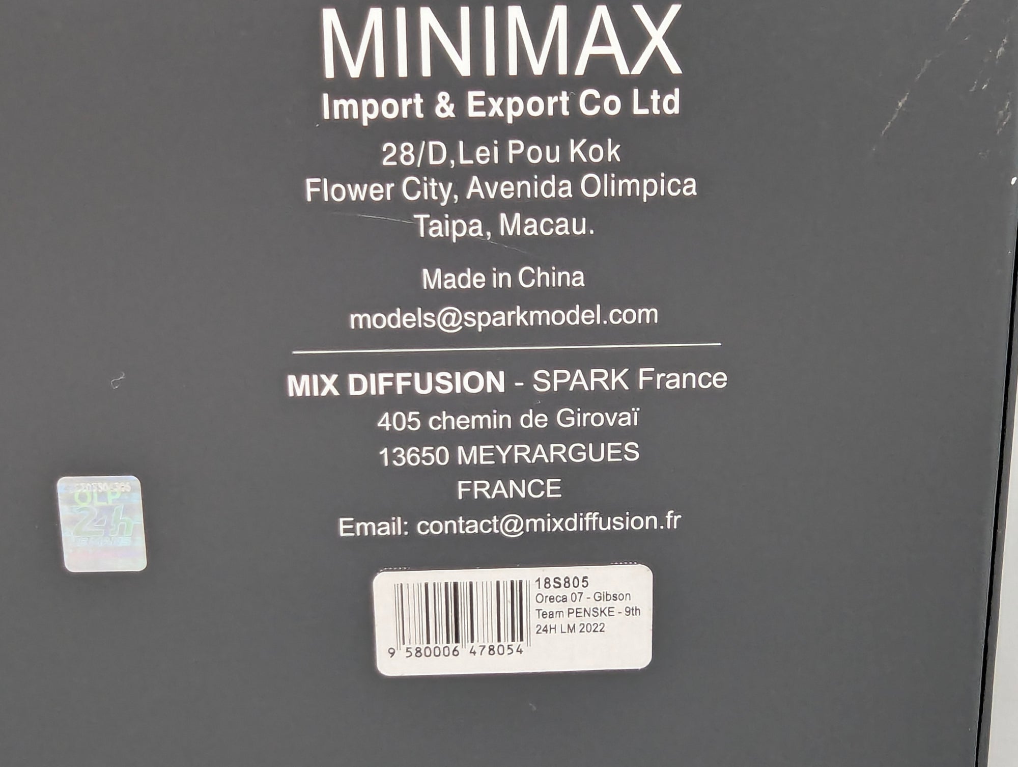 Modellautos 1:18 Spark 18S805 Oreca 07 - Gibson Team Penske 24h Le Mans 2022 #5 mit OVP