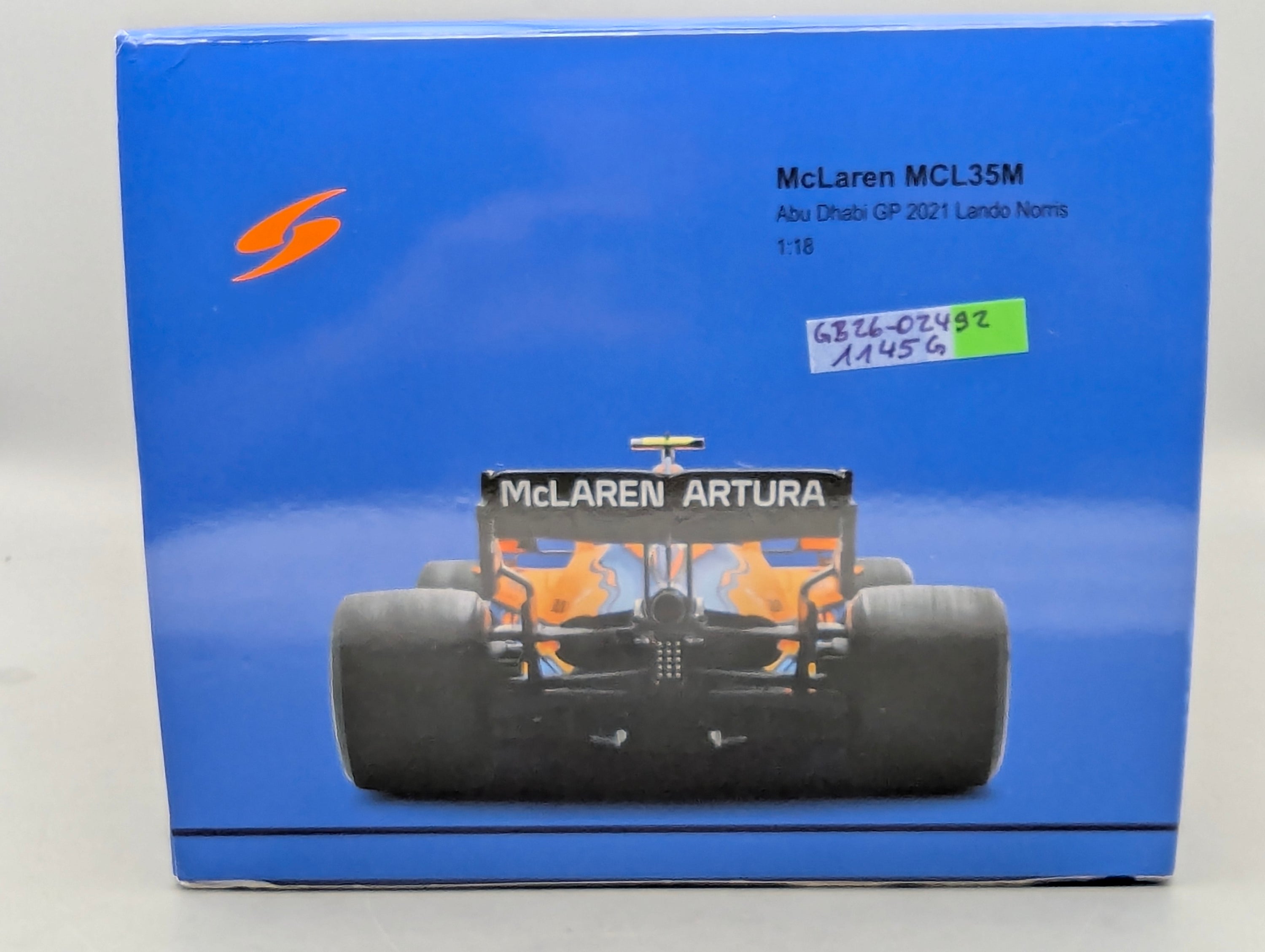 Modellautos 1:18 Spark 18S608 McLaren MCL35M Abu Dhabi GP 2021 #4 L. Norris OVP