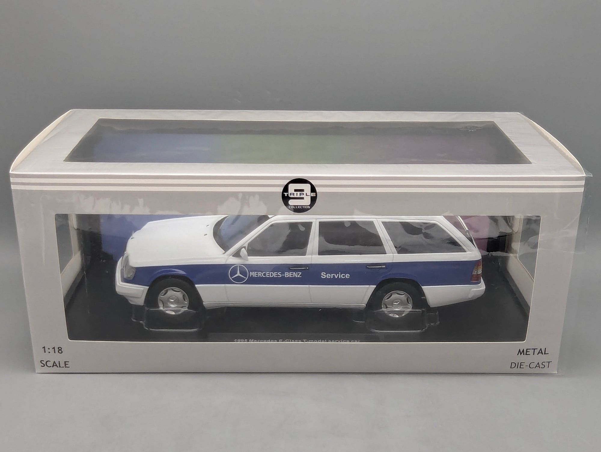 Modellautos 1:18 Triple9 Mercedes-Benz E-Klasse T-Modell Service Car 1995 OVP