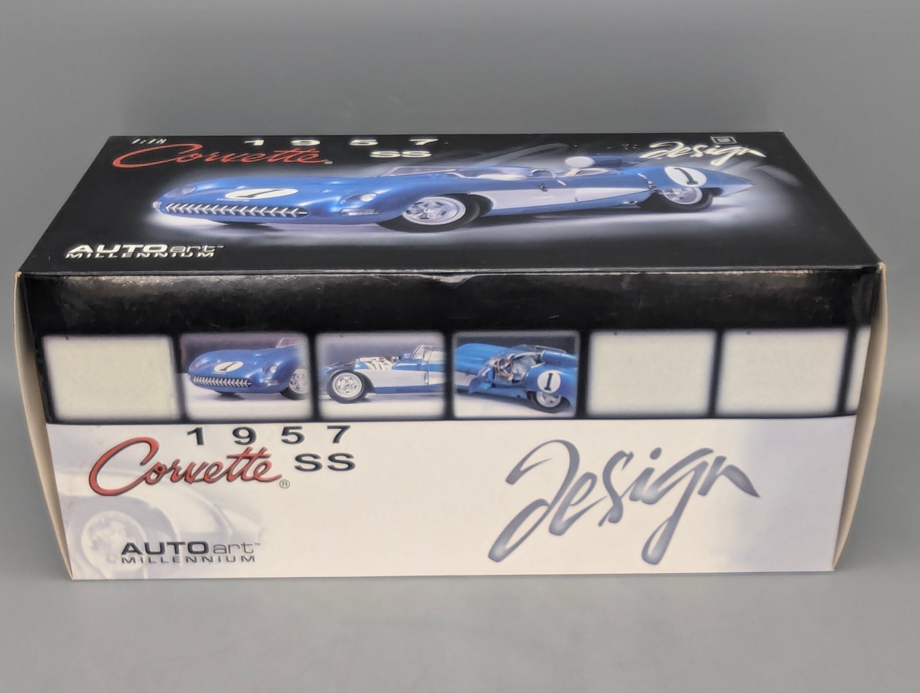 Modellautos 1:18 AUTOart Millenium 71051 Chevrolet Corvette SS 1957 Blau #1 mit OVP