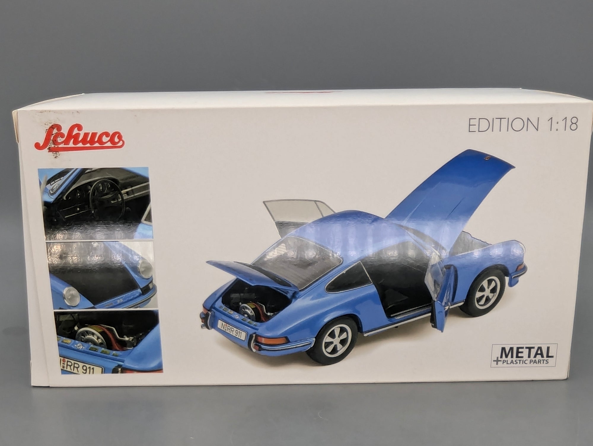 Modellautos 1:18 Schuco Porsche 911 S Coupe 1973 Blau Metallic mit OVP