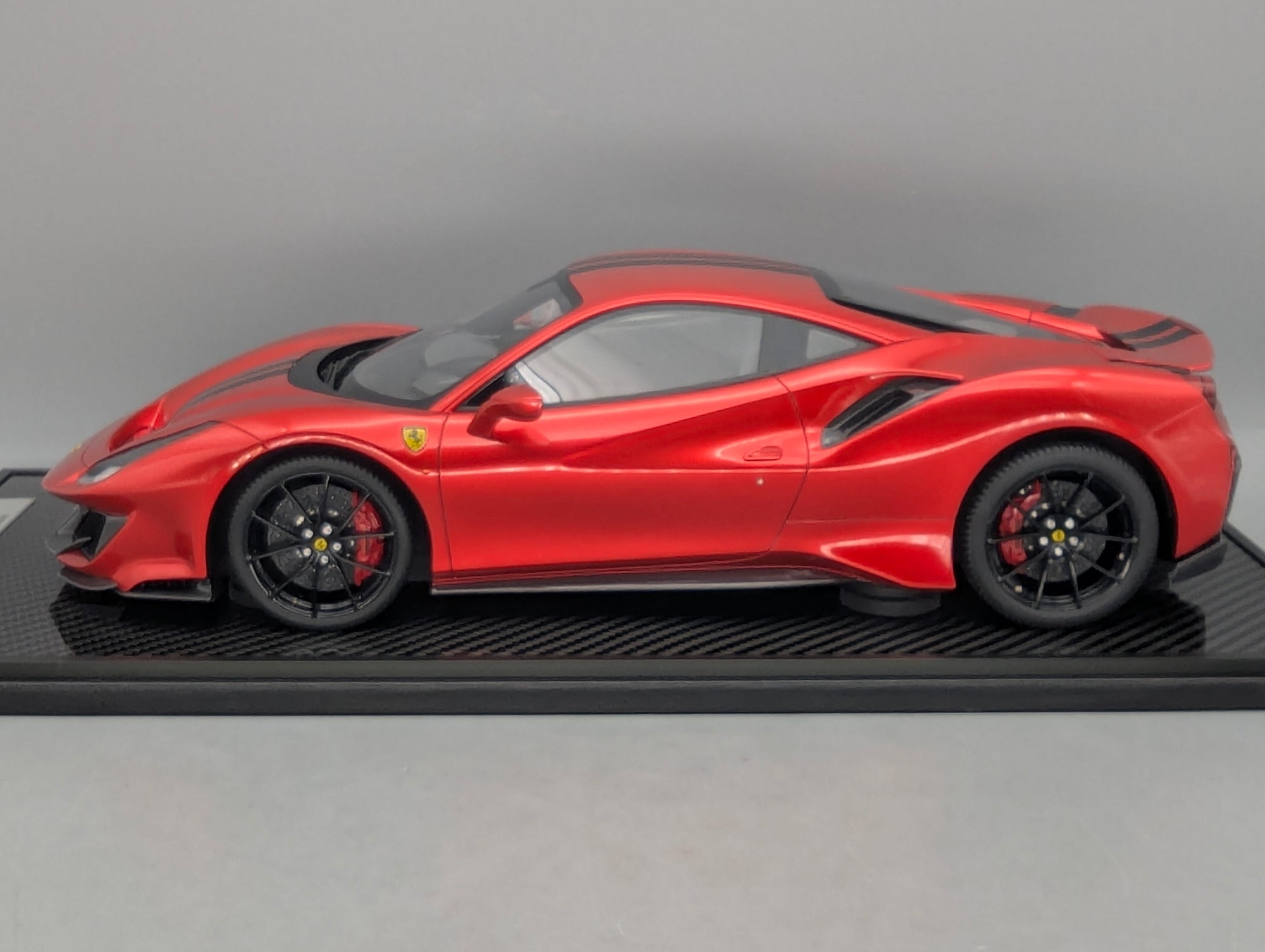 Modellautos 1:12 BBR Ferrari 488 Pista F1 2007 Red / Black Stripe Ltd 10/10 OVP