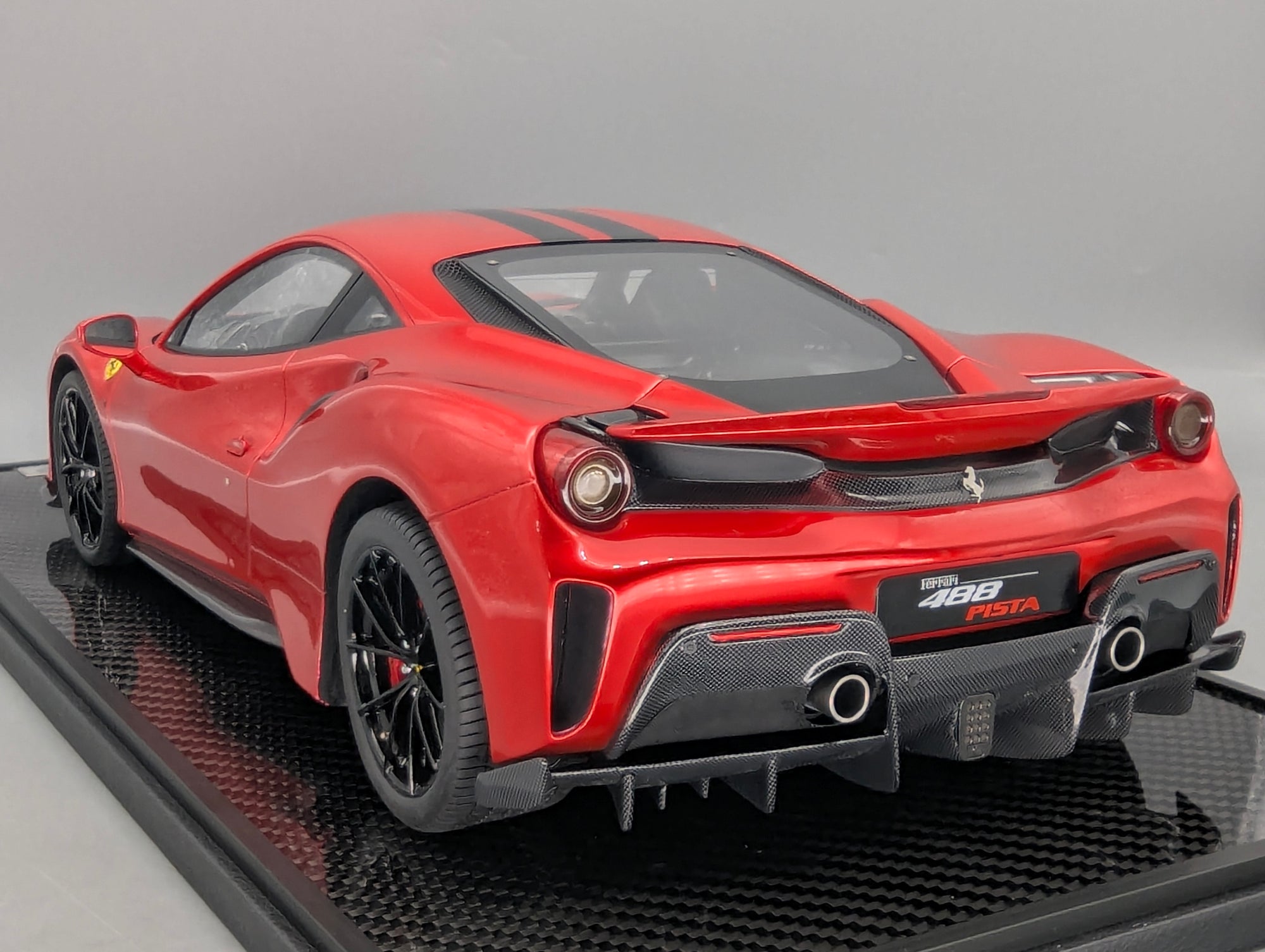 Modellautos 1:12 BBR Ferrari 488 Pista F1 2007 Red / Black Stripe Ltd 10/10 OVP