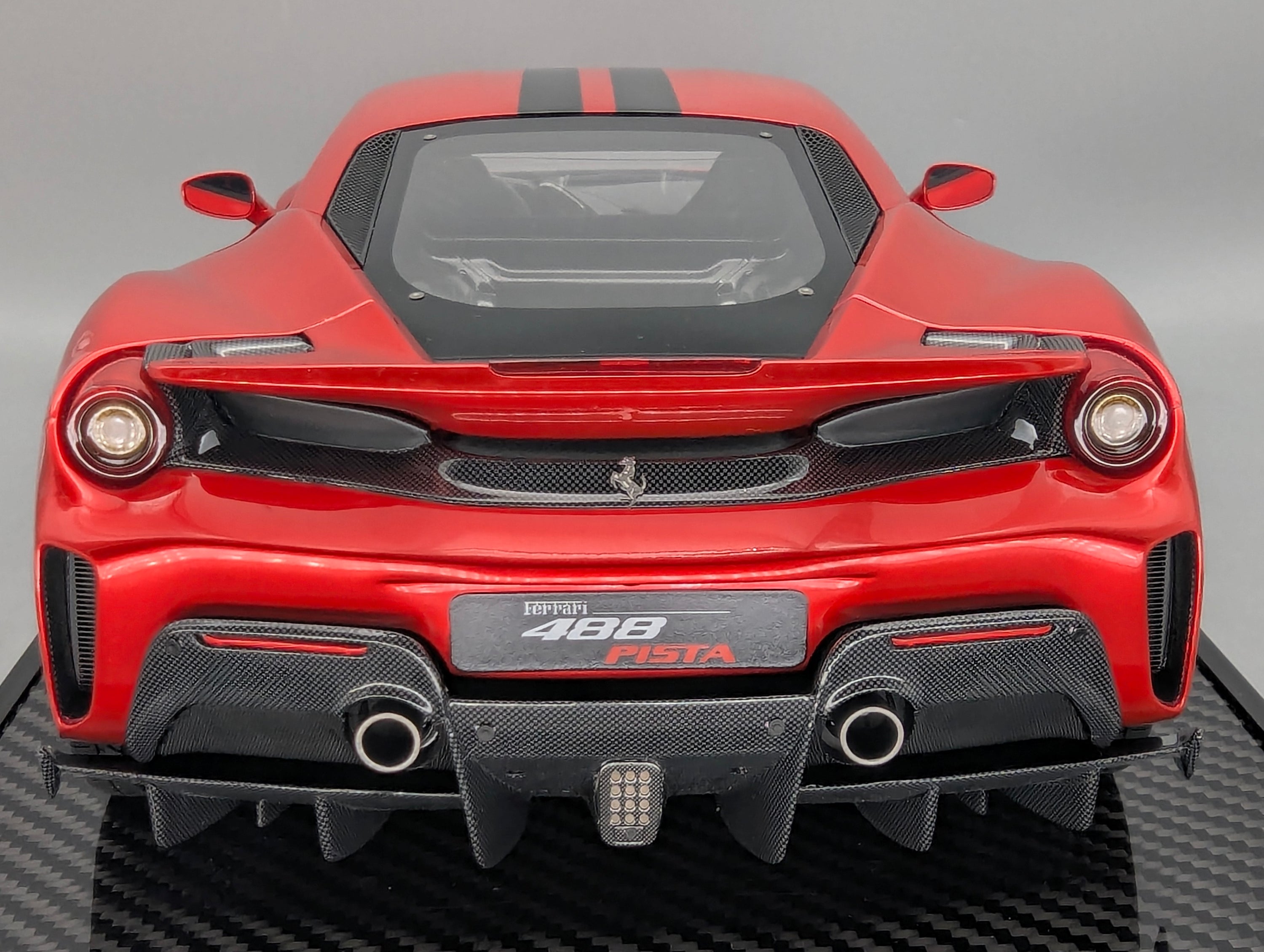 Modellautos 1:12 BBR Ferrari 488 Pista F1 2007 Red / Black Stripe Ltd 10/10 OVP