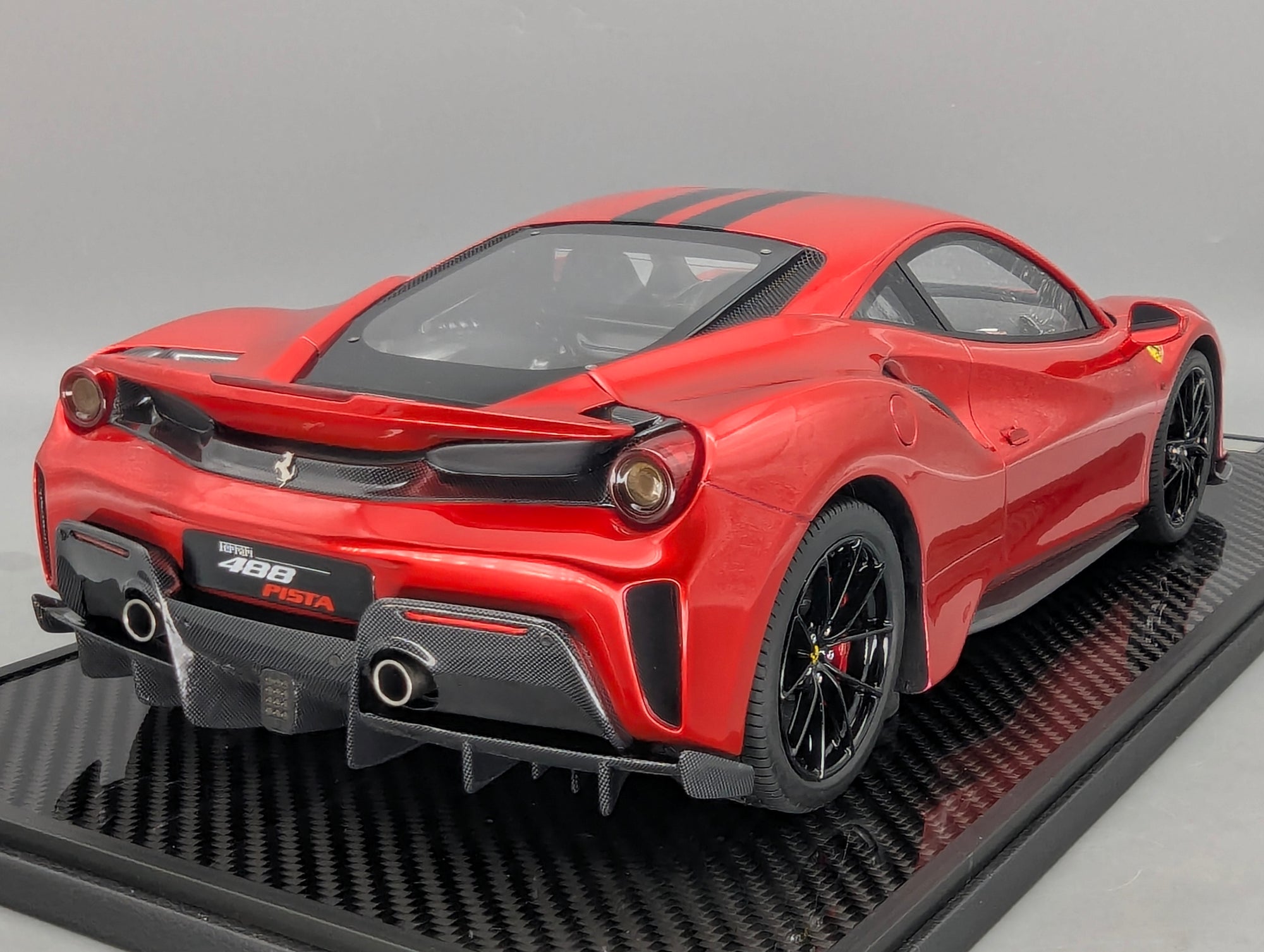 Modellautos 1:12 BBR Ferrari 488 Pista F1 2007 Red / Black Stripe Ltd 10/10 OVP