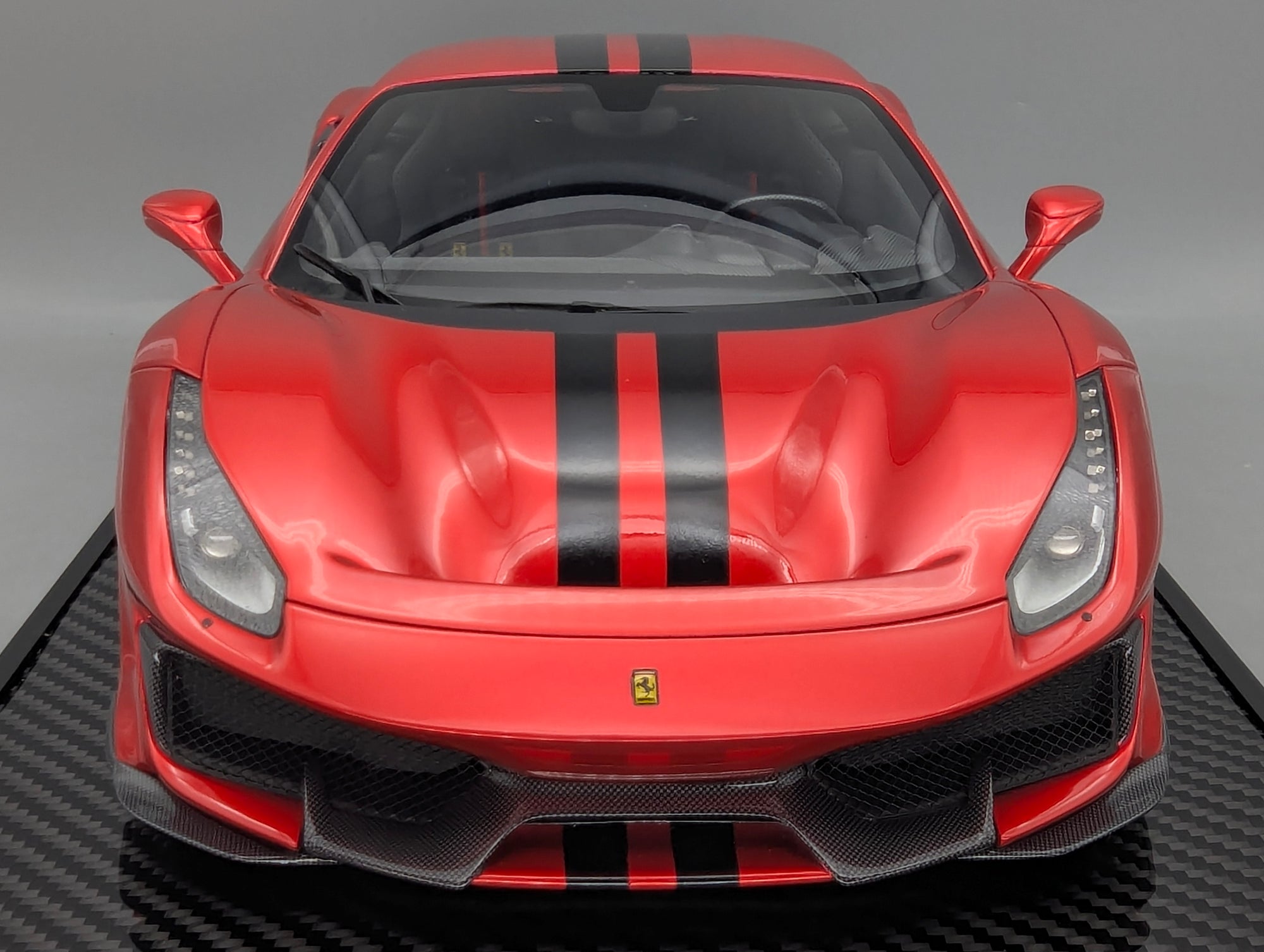 Modellautos 1:12 BBR Ferrari 488 Pista F1 2007 Red / Black Stripe Ltd 10/10 OVP