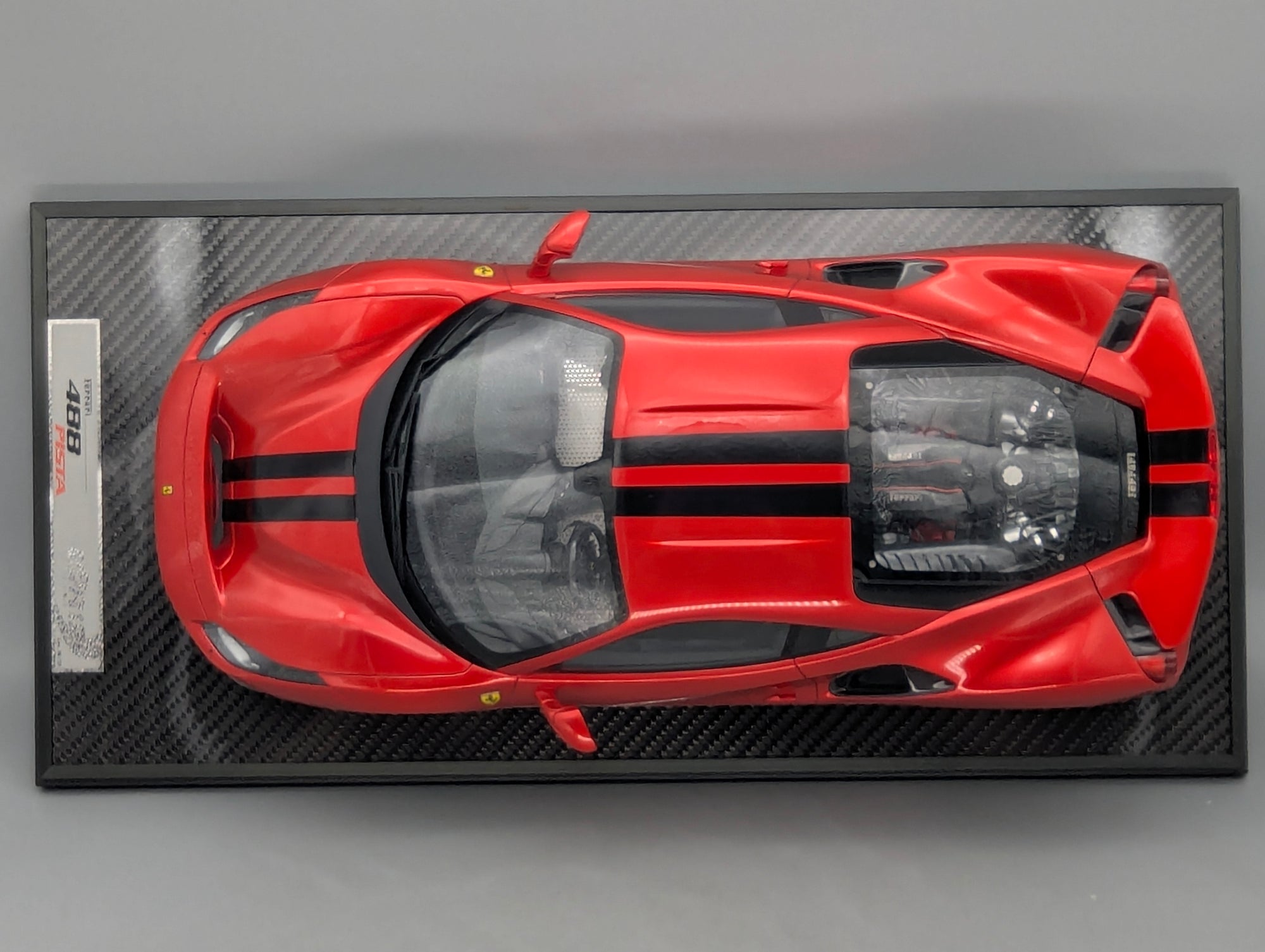 Modellautos 1:12 BBR Ferrari 488 Pista F1 2007 Red / Black Stripe Ltd 10/10 OVP