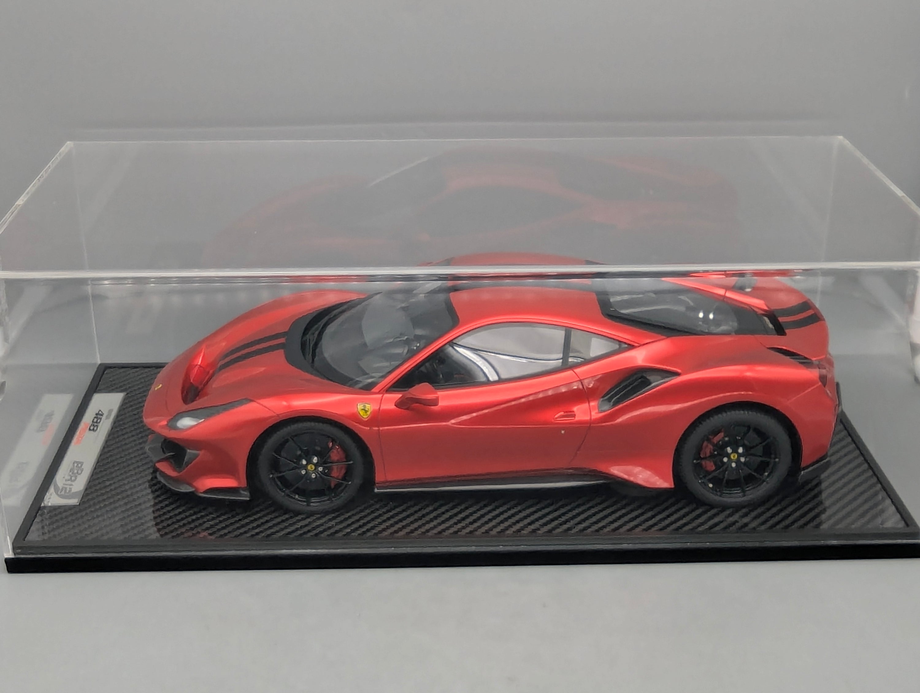 Modellautos 1:12 BBR Ferrari 488 Pista F1 2007 Red / Black Stripe Ltd 10/10 OVP