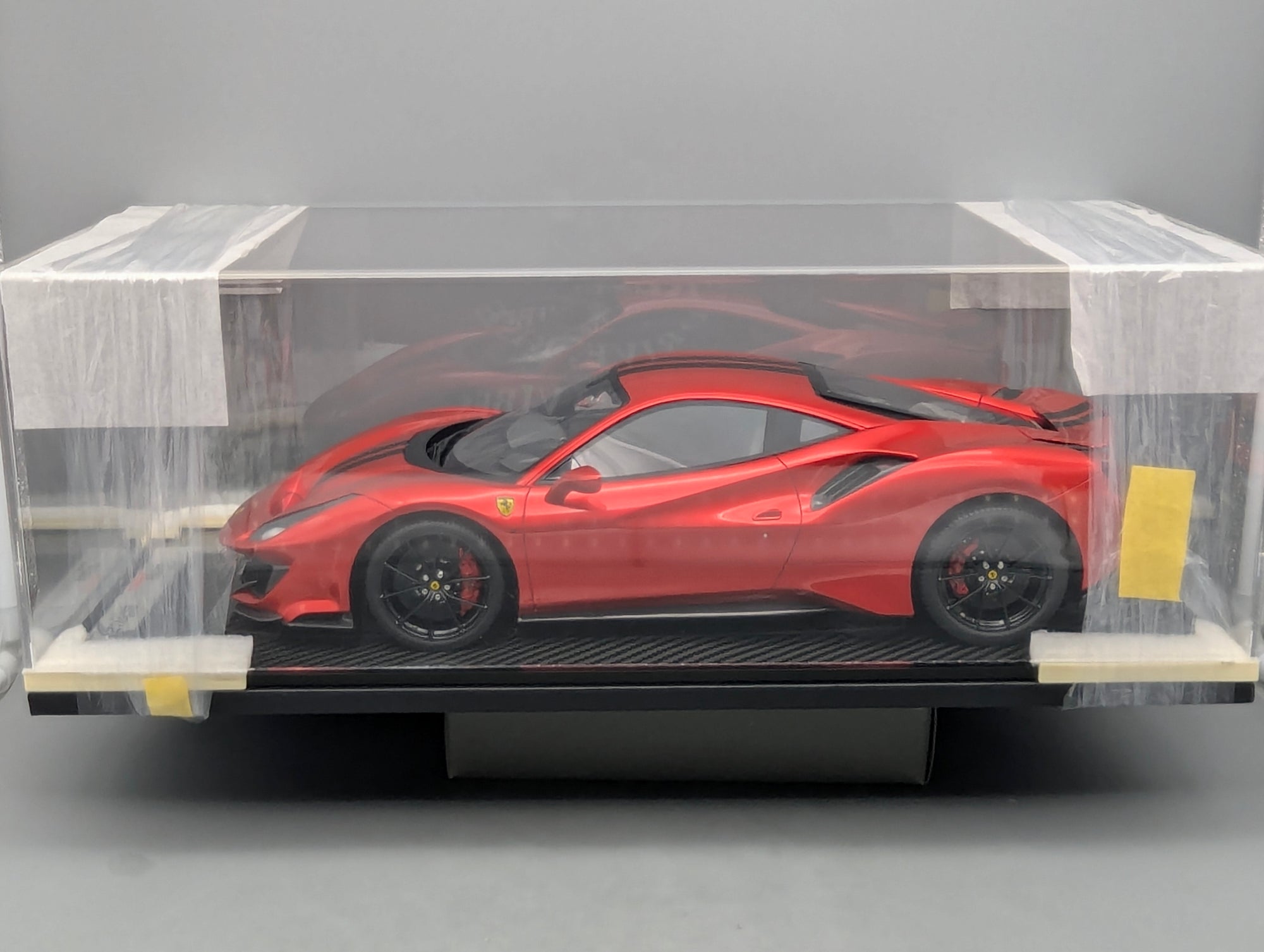 Modellautos 1:12 BBR Ferrari 488 Pista F1 2007 Red / Black Stripe Ltd 10/10 OVP