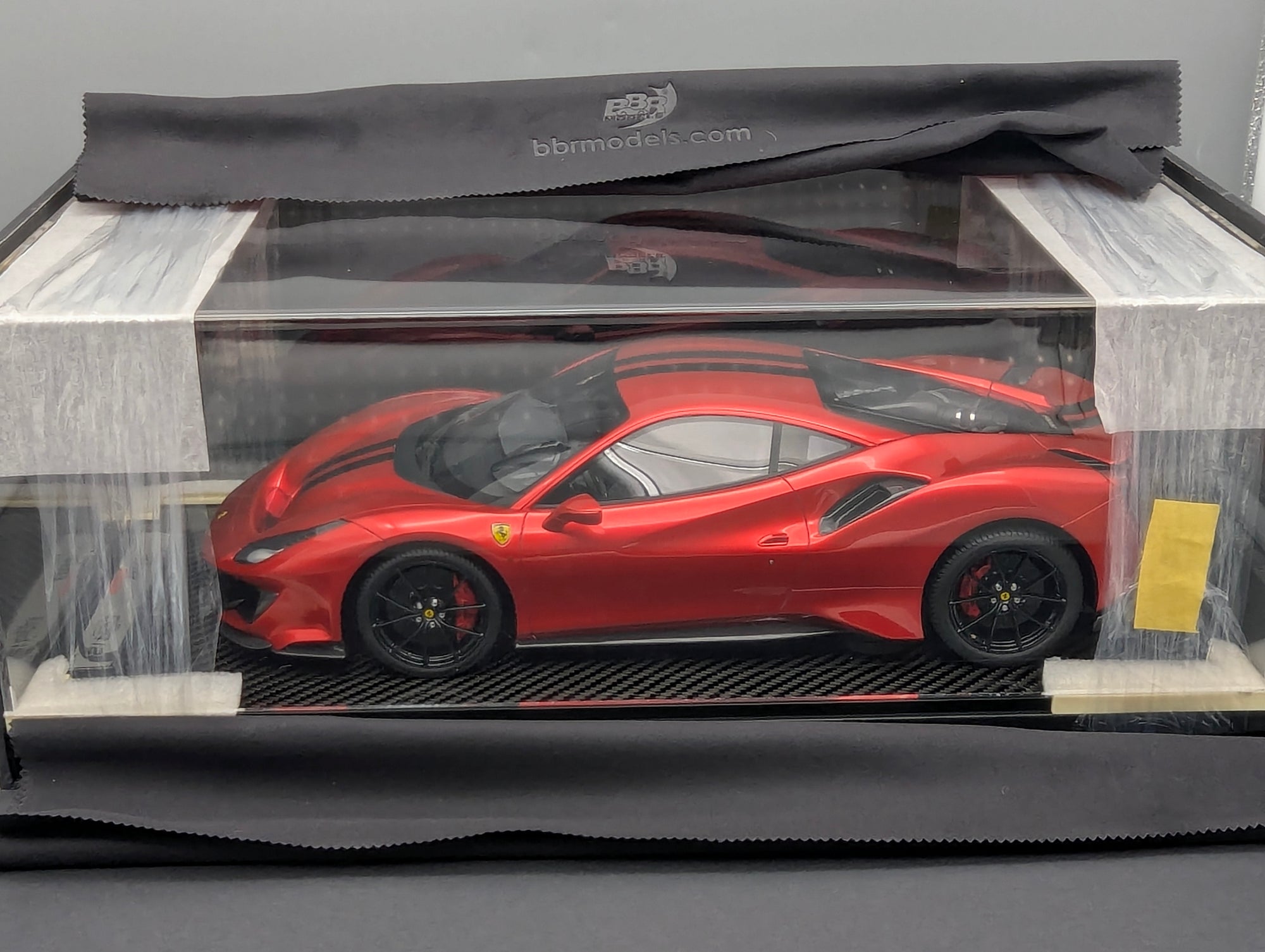 Modellautos 1:12 BBR Ferrari 488 Pista F1 2007 Red / Black Stripe Ltd 10/10 OVP