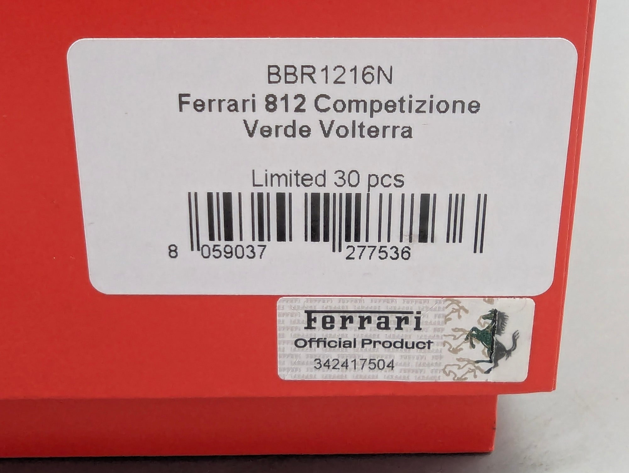 Modellautos 1:12 BBR Ferrari 812 Competizione A Verde Volterra Ltd 18/30 OVP