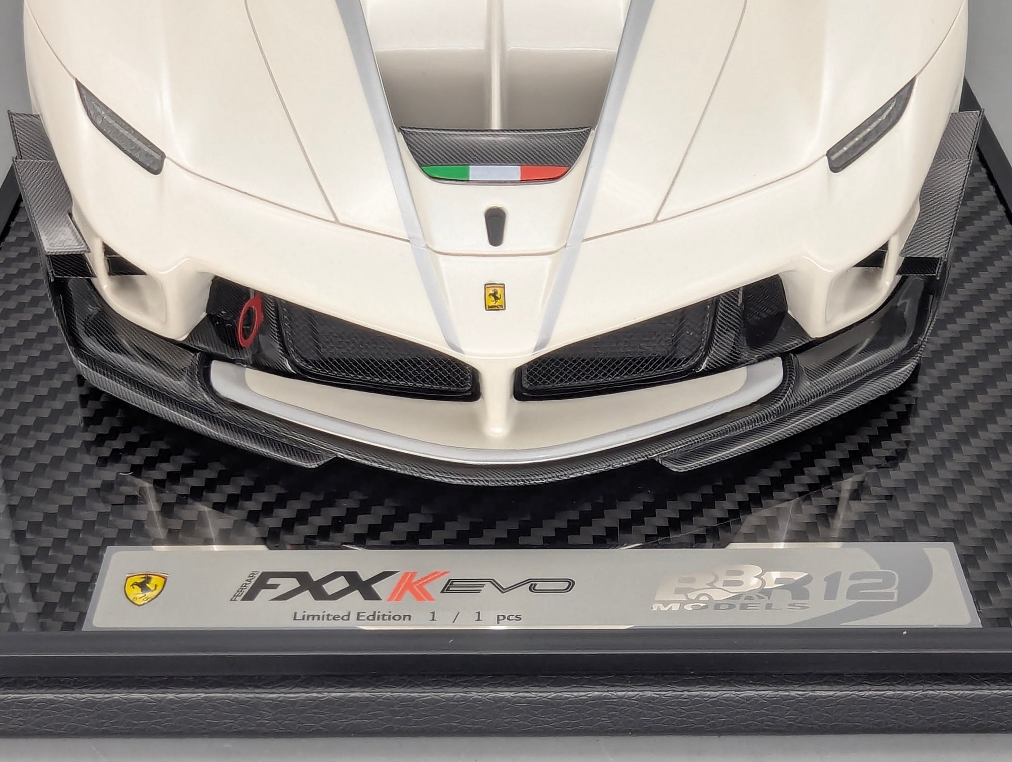 Modellautos 1:12 BBR Ferrari FXX-K EVO Gloss Pearl White Ltd UNIKAT 01/01 OVP
