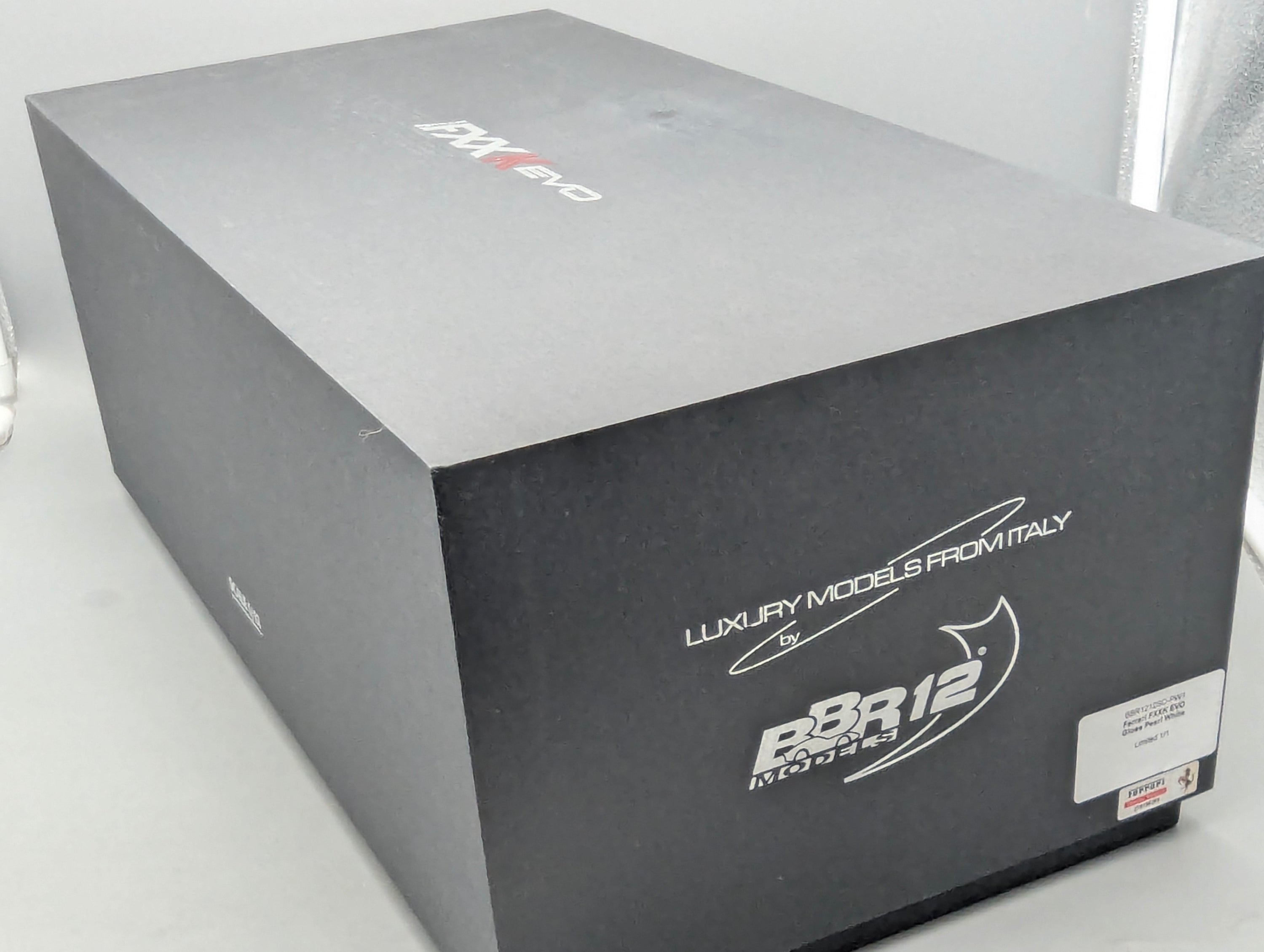 Modellautos 1:12 BBR Ferrari FXX-K EVO Gloss Pearl White Ltd UNIKAT 01/01 OVP