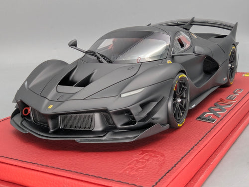 Modellautos 1:18 BBR Ferrari FXX-K EVO Matt Schwarz Ltd 12/30 Lederplatte Vitrine OVP