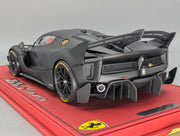 Modellautos 1:18 BBR Ferrari FXX-K EVO Matt Schwarz Ltd 12/30 Lederplatte Vitrine OVP