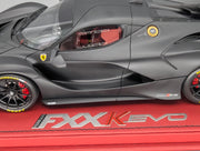 Modellautos 1:18 BBR Ferrari FXX-K EVO Matt Schwarz Ltd 12/30 Lederplatte Vitrine OVP