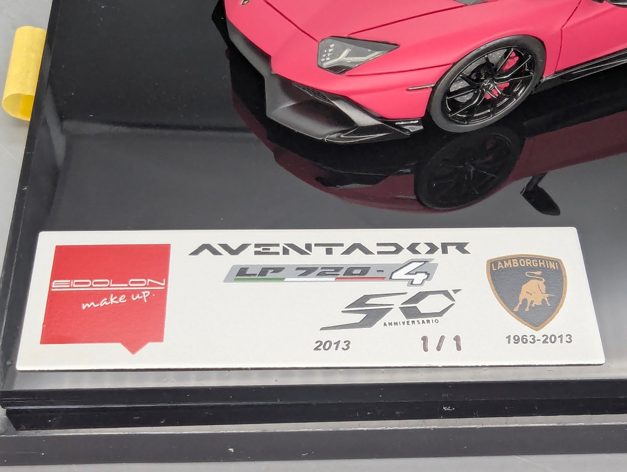 Eidolon Make Up 1:43 Lamborghini Aventador LP720-4 Matt Pink UNIKAT Ltd 01/01 Engine Set OVP